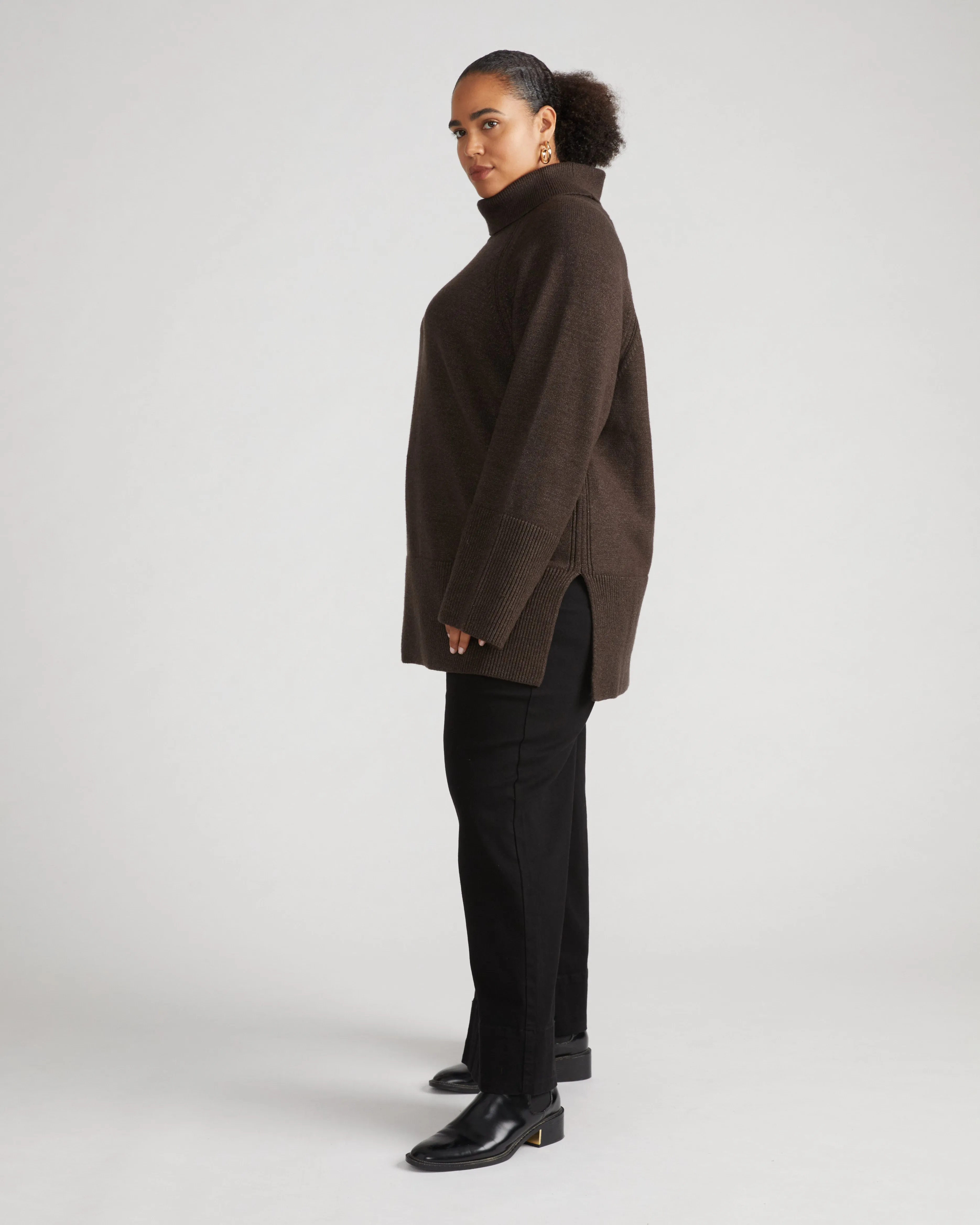 Better-Than-Wool Oversize Turtleneck Sweater - Dark Graphite sold by Universal Standard product image thumbnail 2