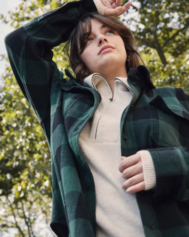 Maine Stretch Flannel Shirt - Dark Forest Plaid sold by Universal Standard