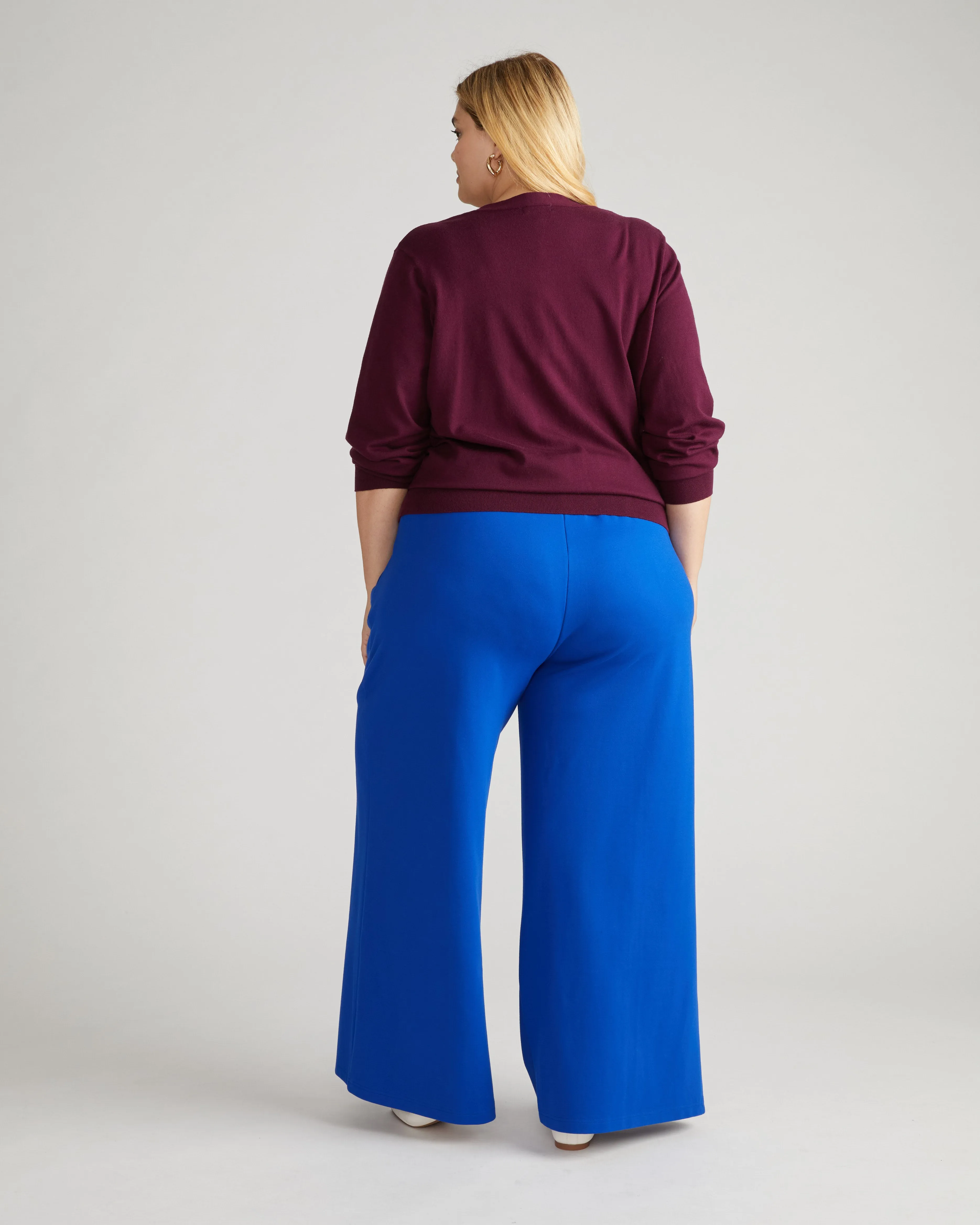 Pam Pintuck Wide Leg Ponte Pants - Tanzanite sold by Universal Standard product image thumbnail 2