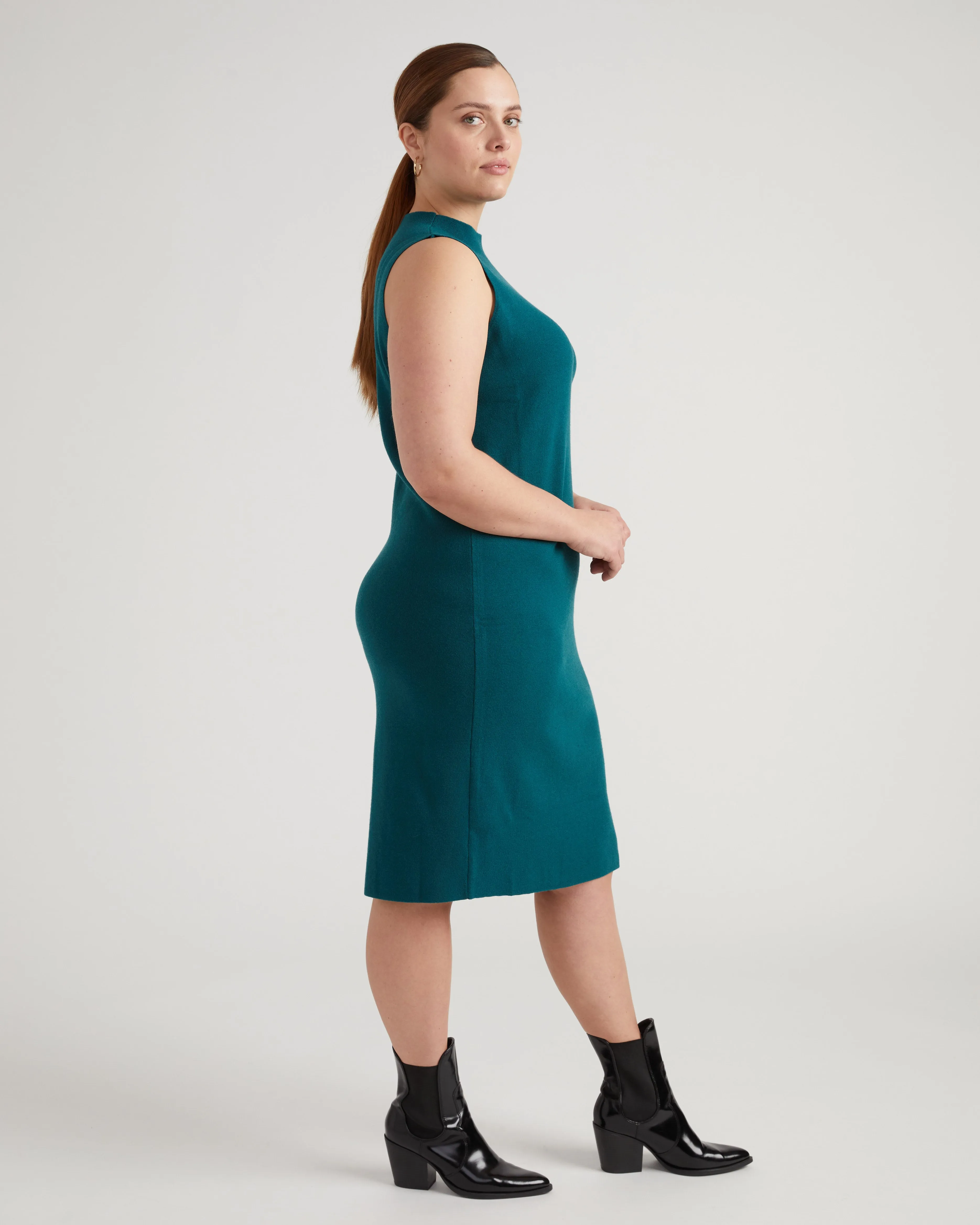 Savvy Double Knit Sweater Dress - Deep Sea sold by Universal Standard product image thumbnail 3