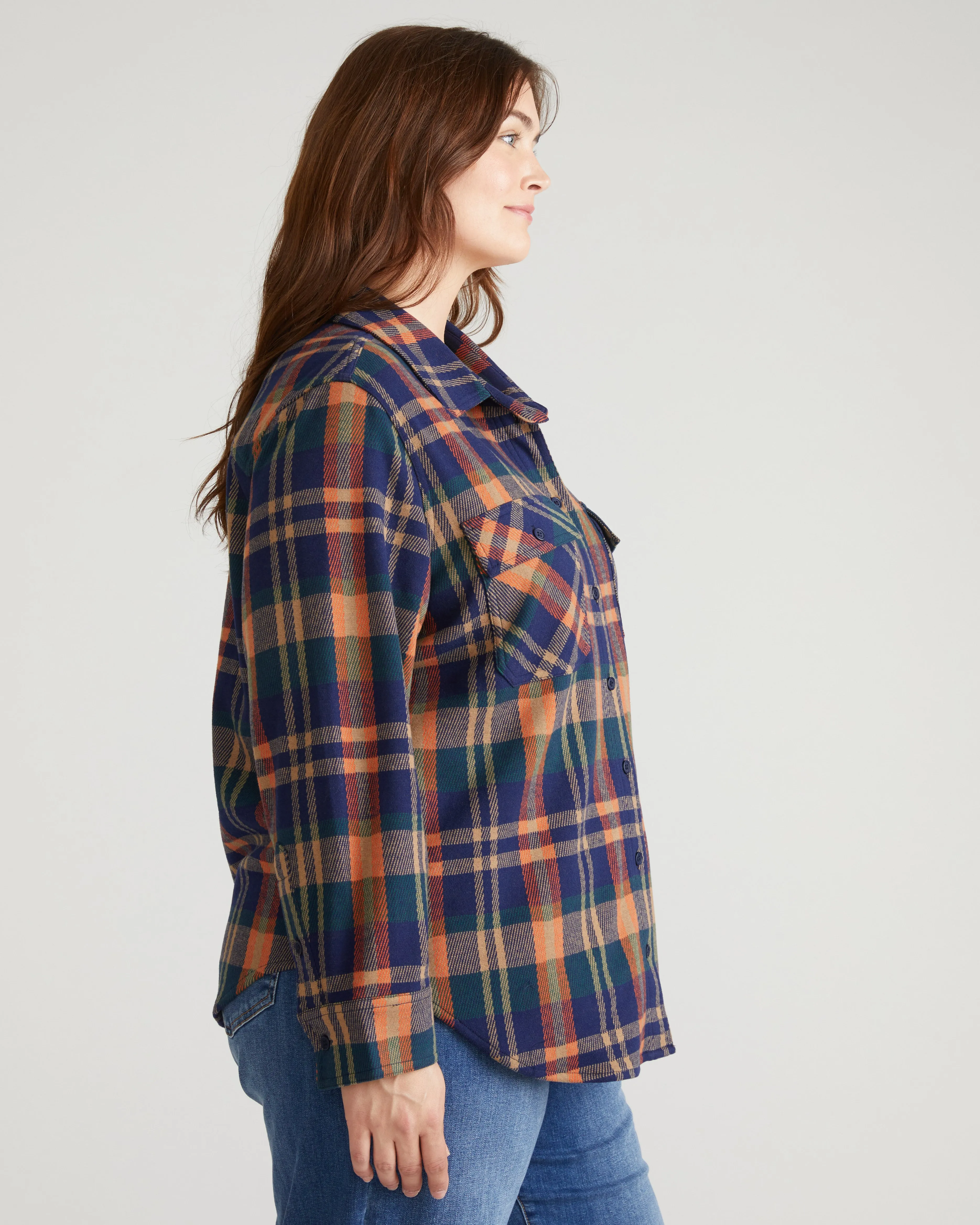 Maine Stretch Flannel Shirt - Autumn Apple Plaid sold by Universal Standard product image thumbnail 2