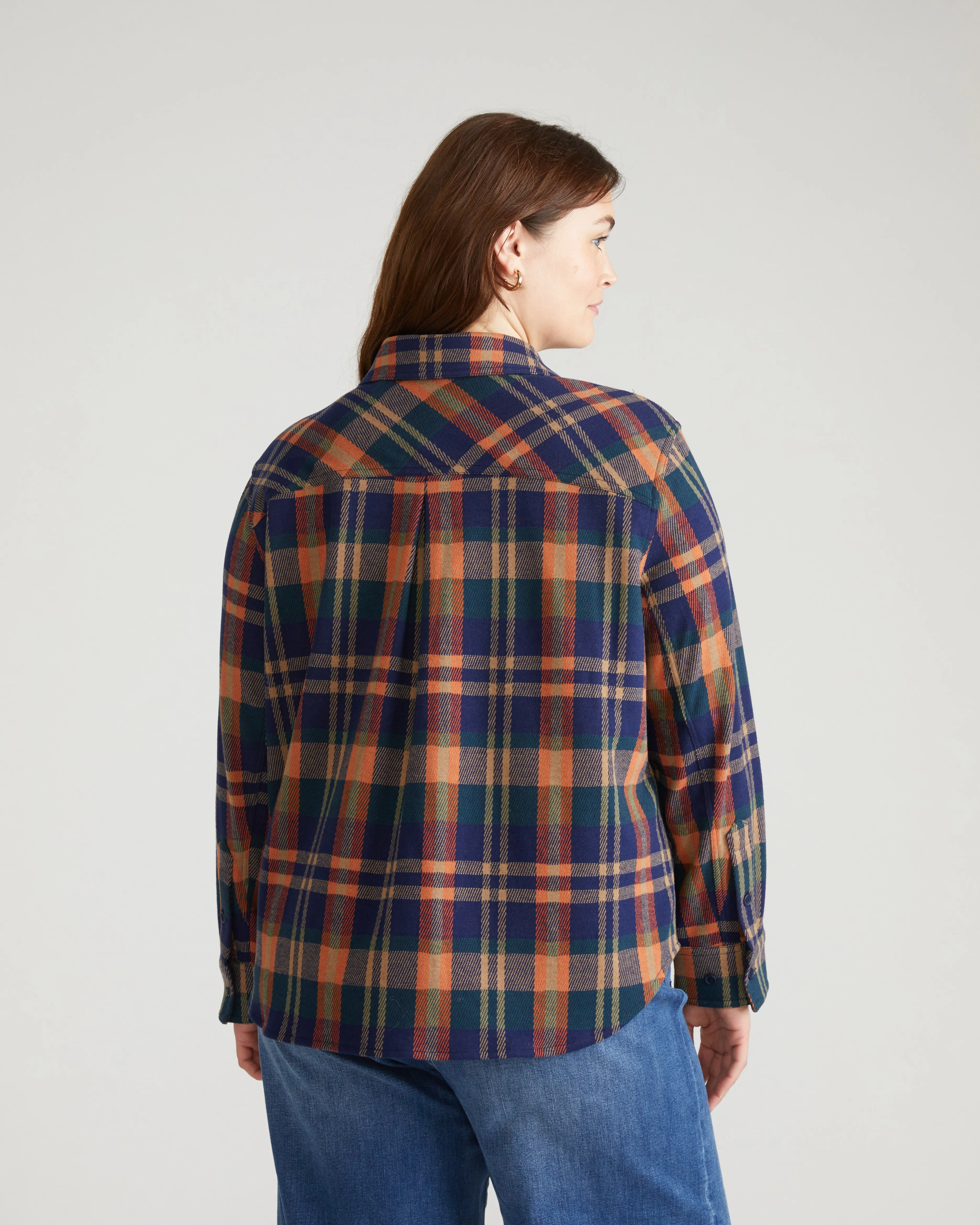 Maine Stretch Flannel Shirt - Autumn Apple Plaid sold by Universal Standard product image thumbnail 3
