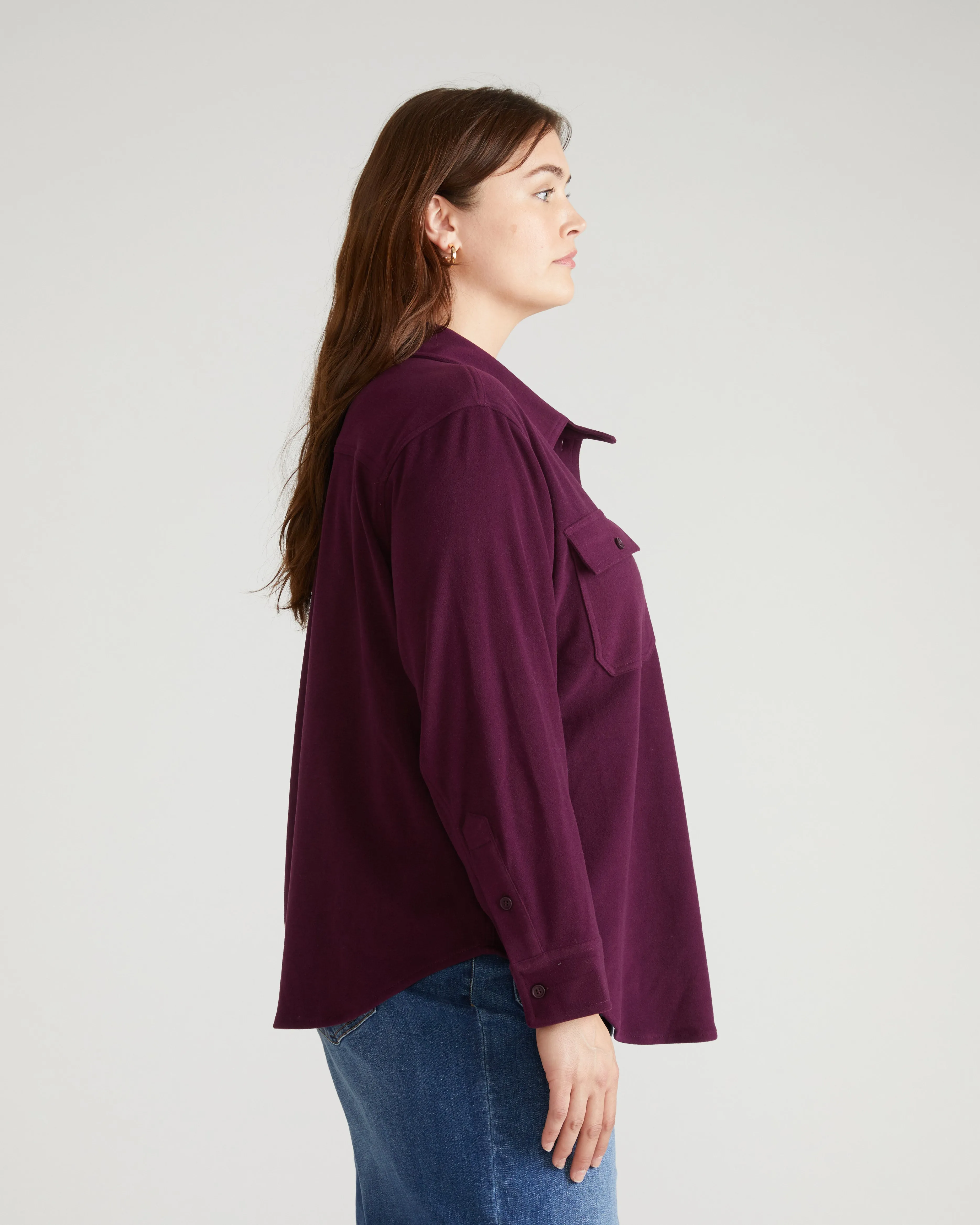 Maine Stretch Flannel Shirt - Gamay sold by Universal Standard product image thumbnail 2