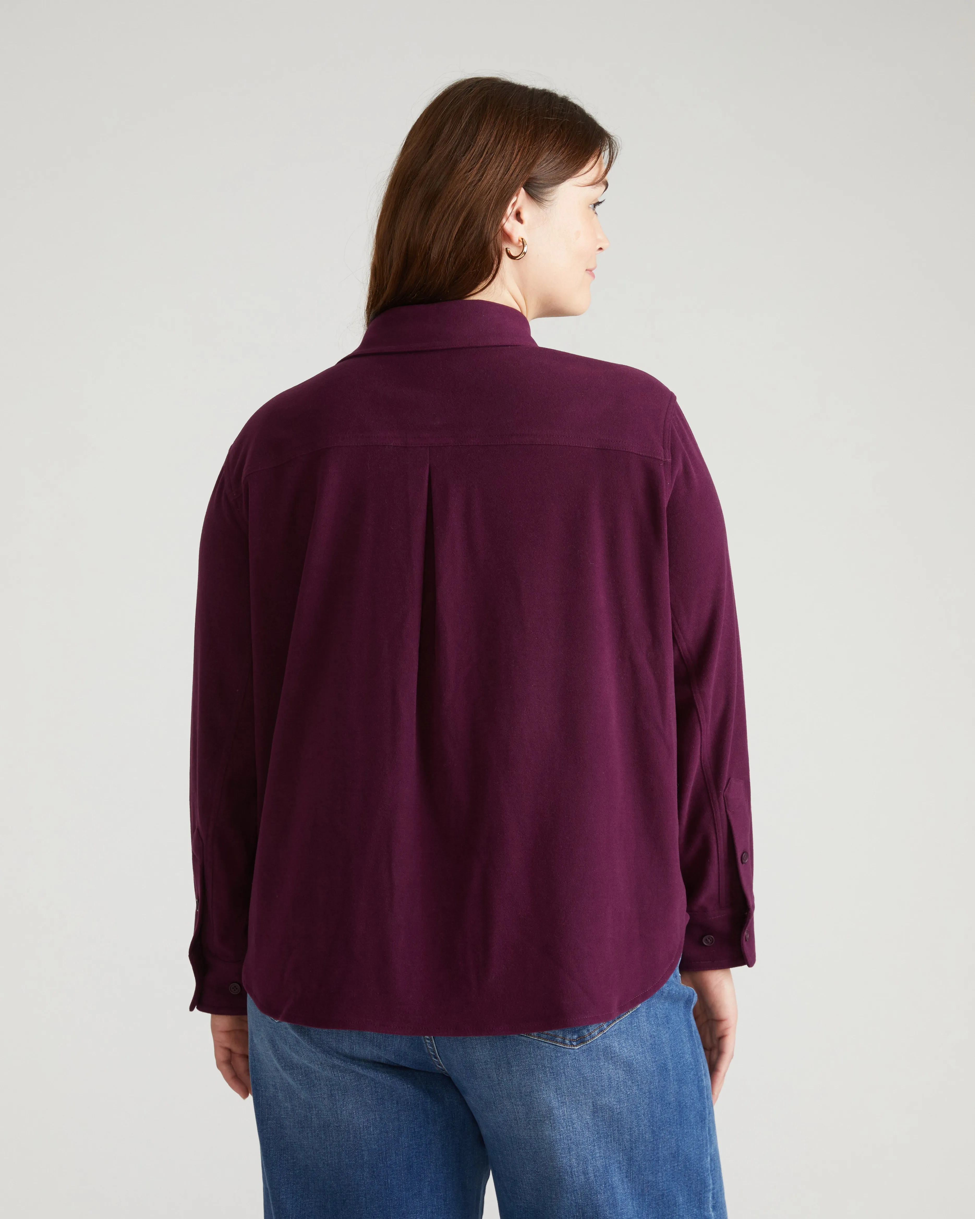 Maine Stretch Flannel Shirt - Gamay sold by Universal Standard product image thumbnail 3