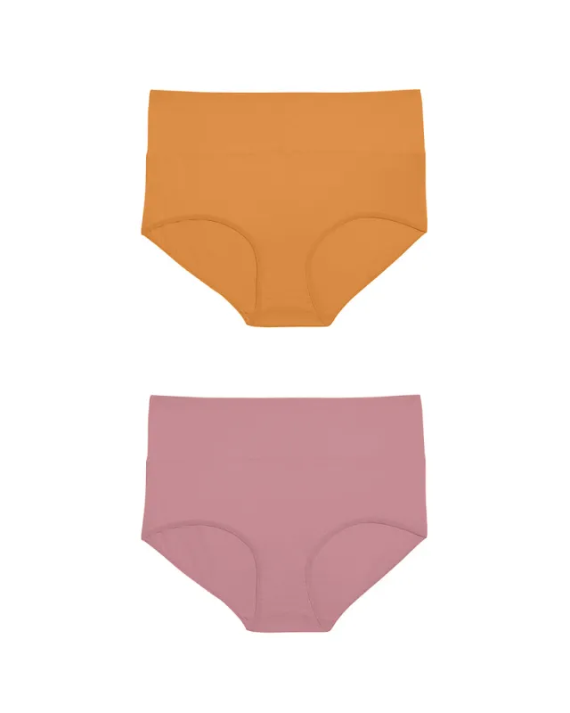 2-Pack Full Coverage High Rise Brief + Barely-There Slip Short Bundle sold by Universal Standard
