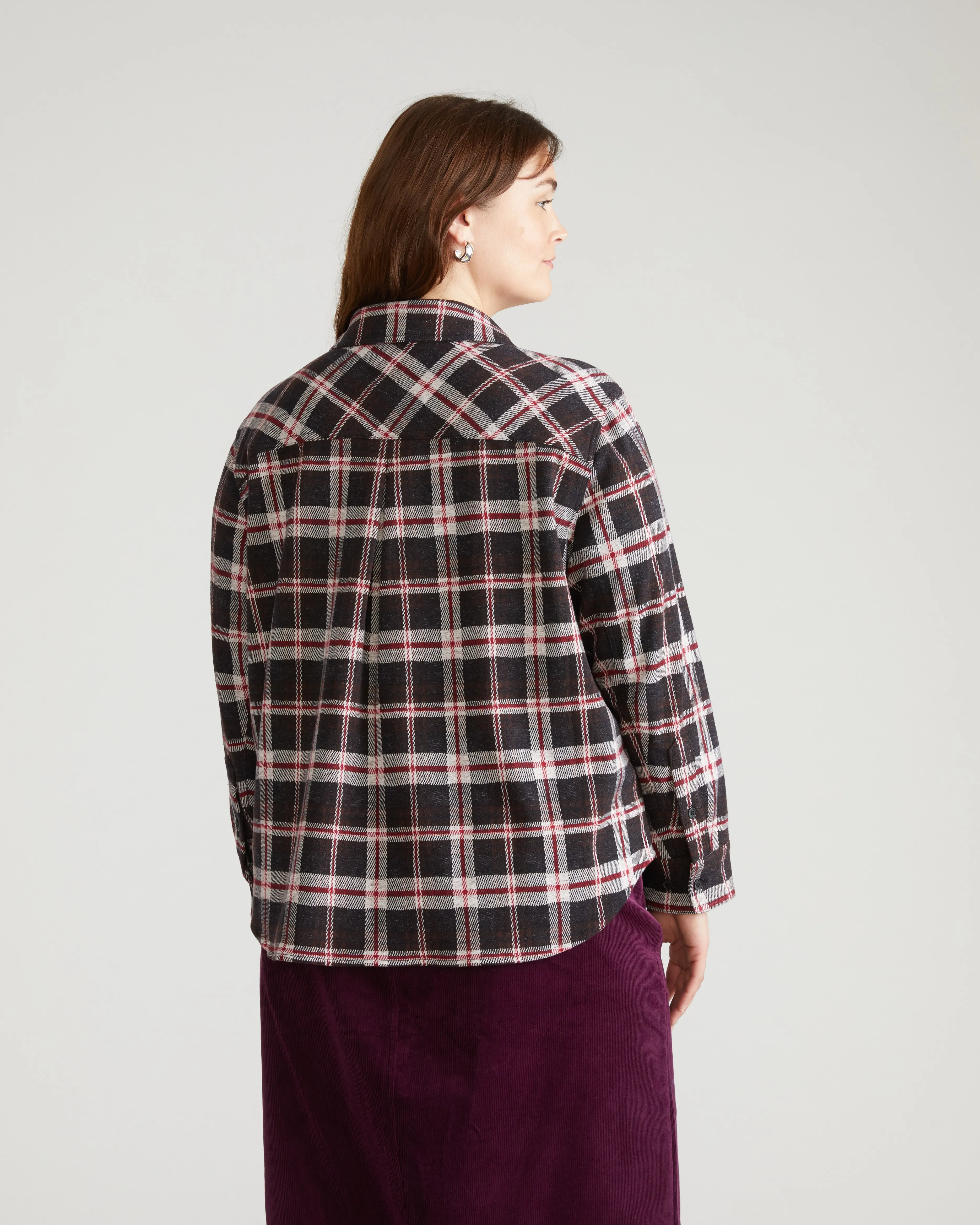 Maine Stretch Flannel Shirt - Poppy Plaid sold by Universal Standard product image thumbnail 5