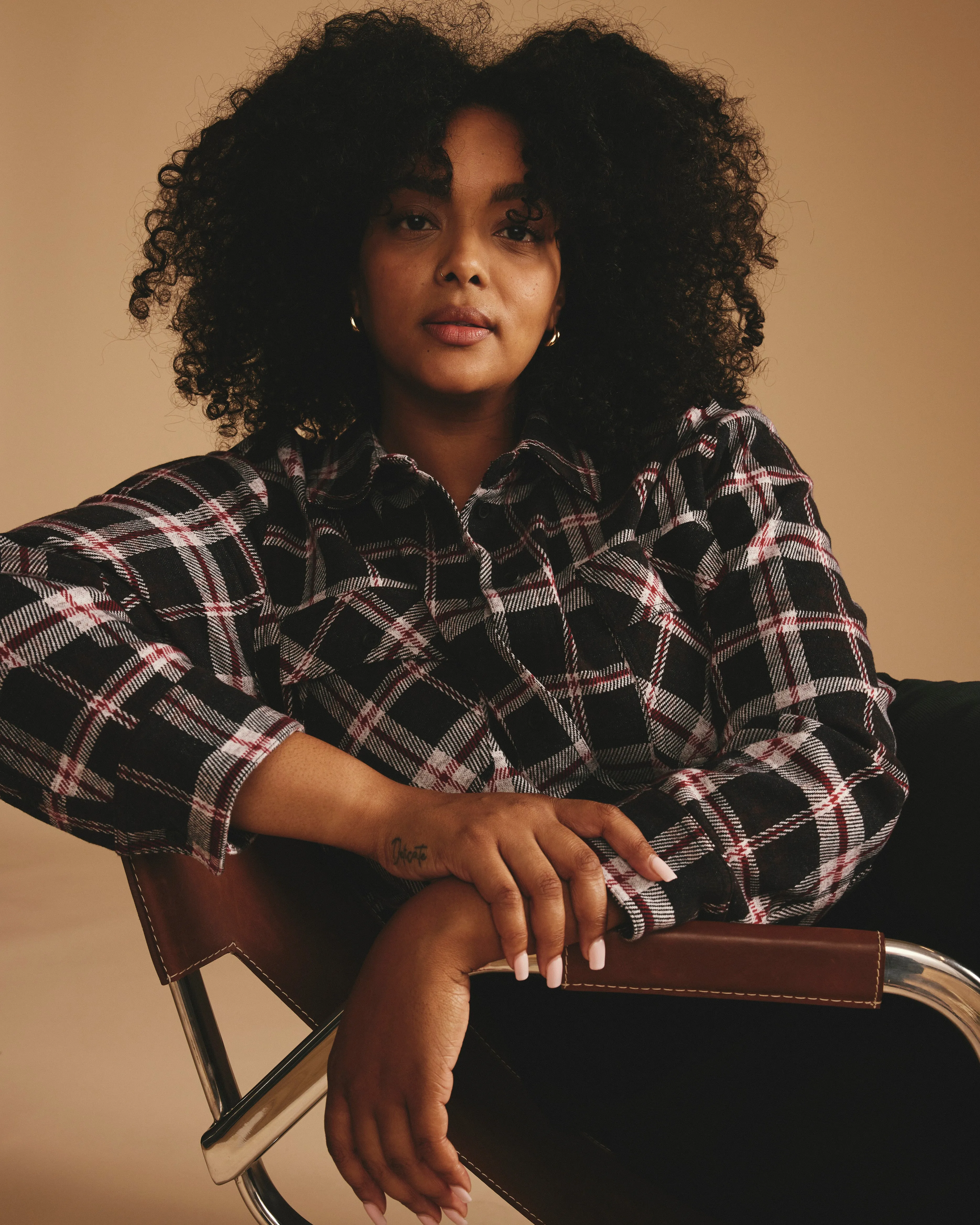 Maine Stretch Flannel Shirt - Poppy Plaid sold by Universal Standard