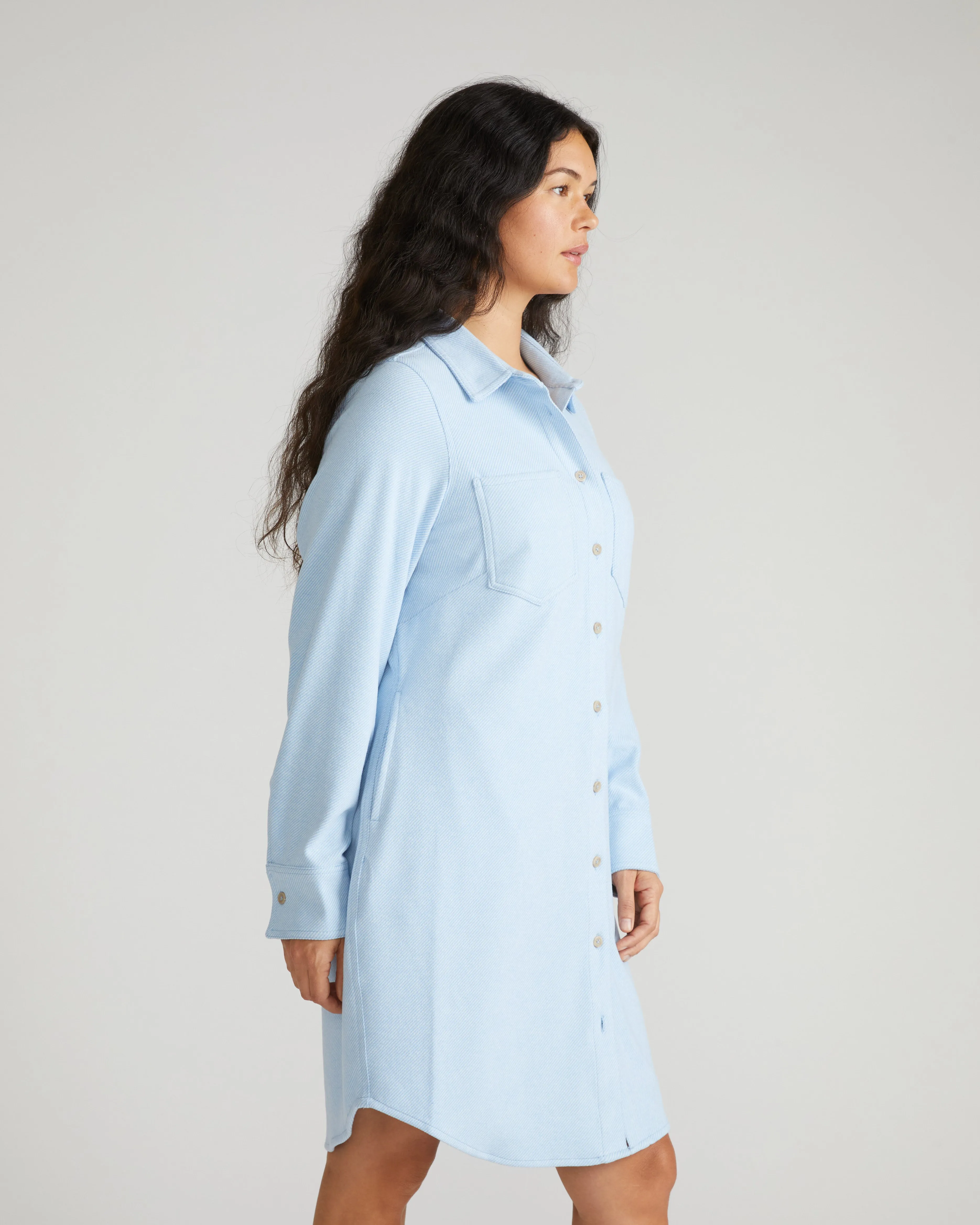 Maine Stretch Flannel Shirtdress - Battenberg Twill sold by Universal Standard product image thumbnail 2