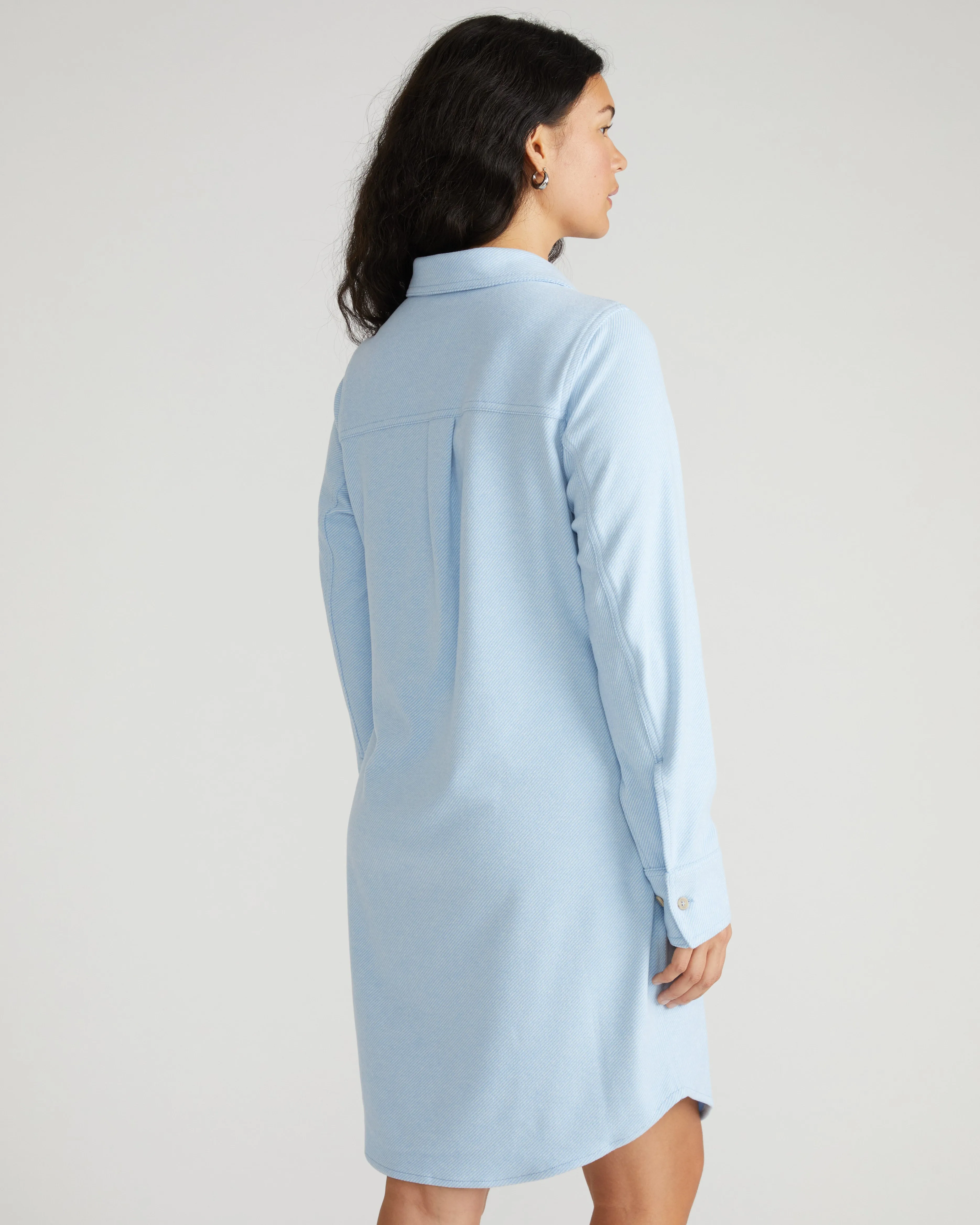 Maine Stretch Flannel Shirtdress - Battenberg Twill sold by Universal Standard product image thumbnail 3