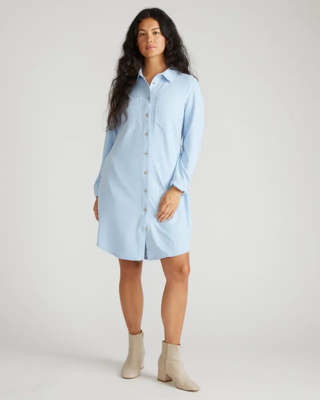 Maine Stretch Flannel Shirtdress - Battenberg Twill sold by Universal Standard