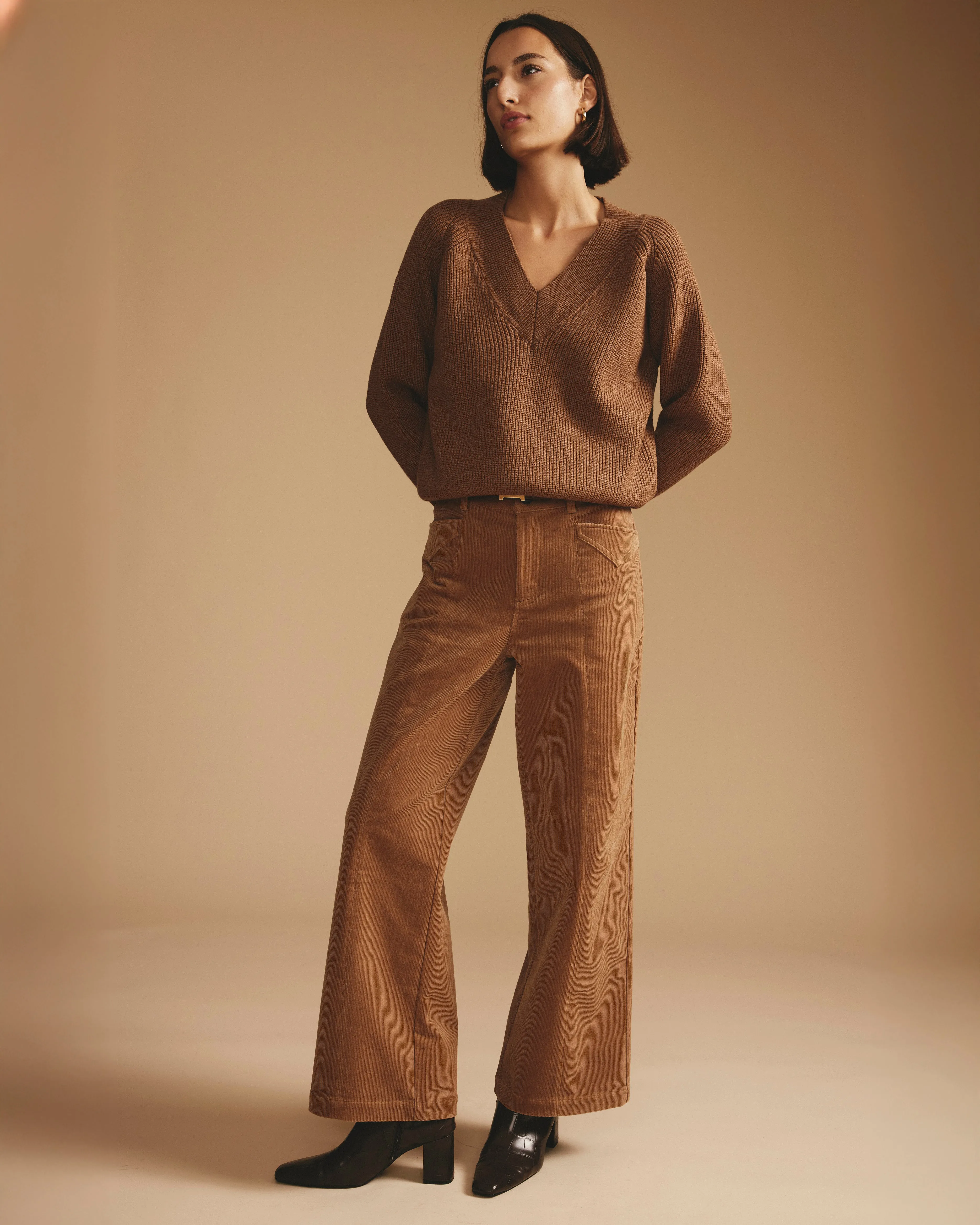Camila Wide Leg Corduroy Pants - Classic Camel sold by Universal Standard product image thumbnail 3