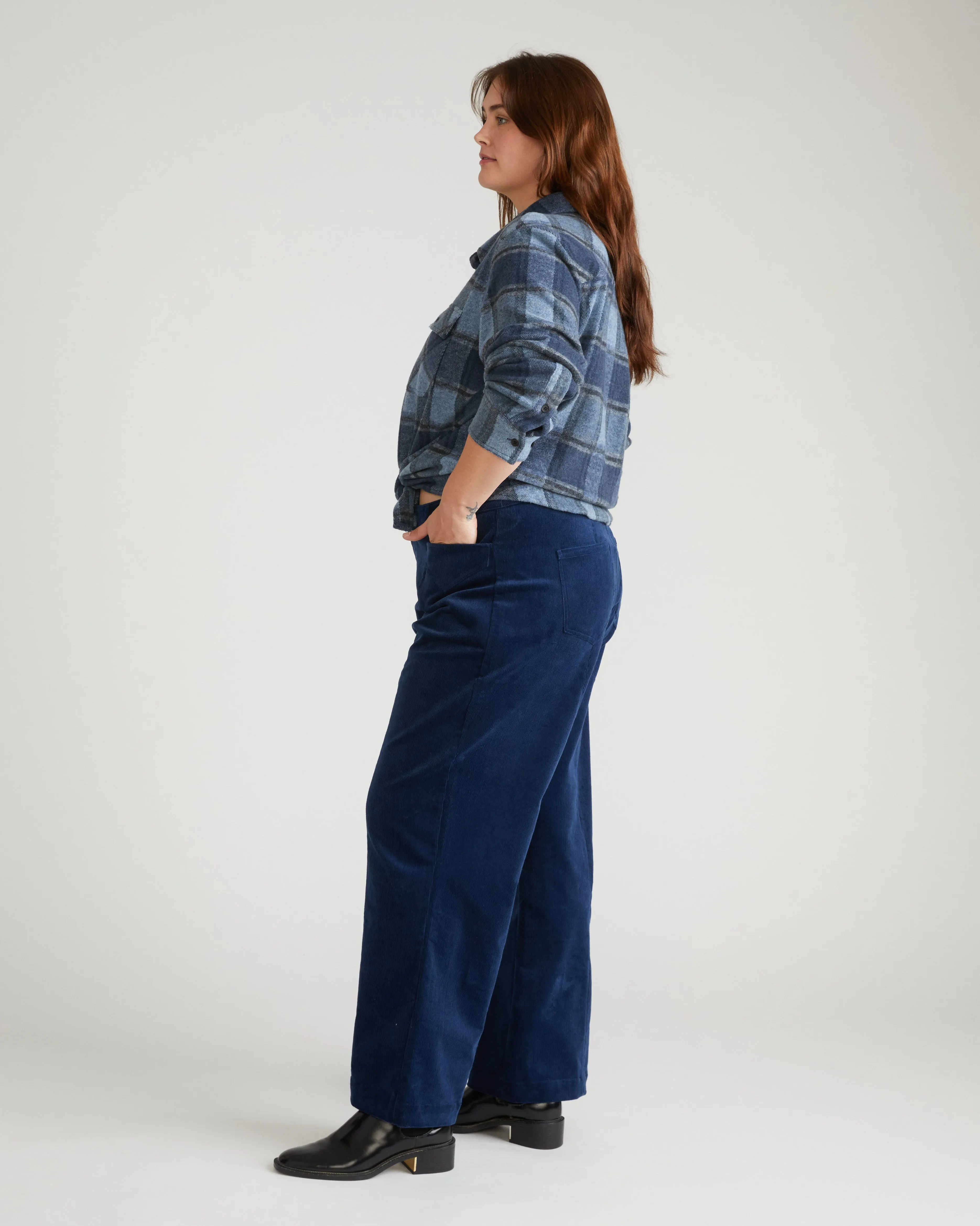 Camila Wide Leg Corduroy Pants - Pageant Blue sold by Universal Standard product image thumbnail 4