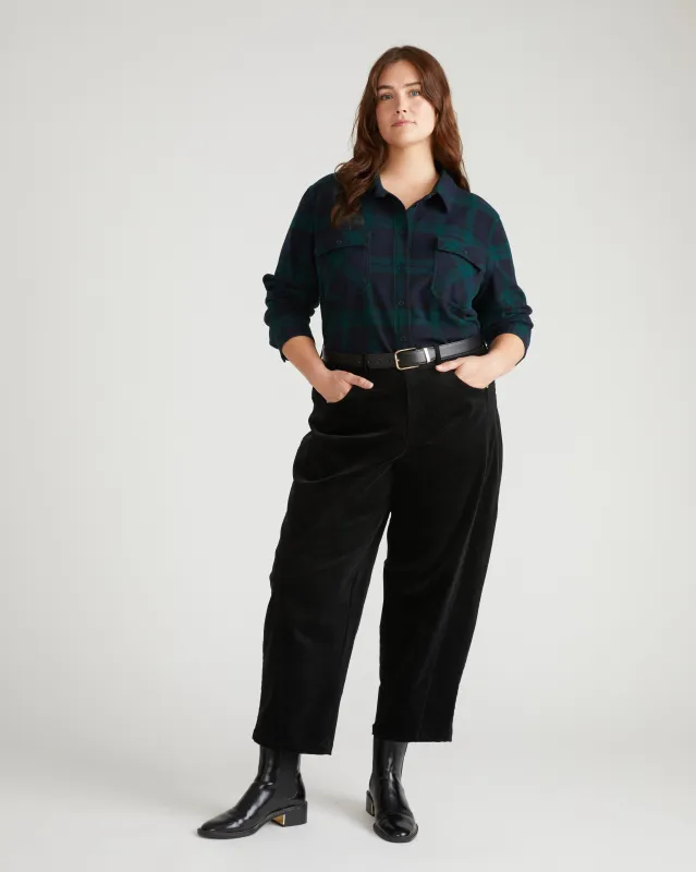Dakota Twisted Leg Corduroy Pants - Black sold by Universal Standard
