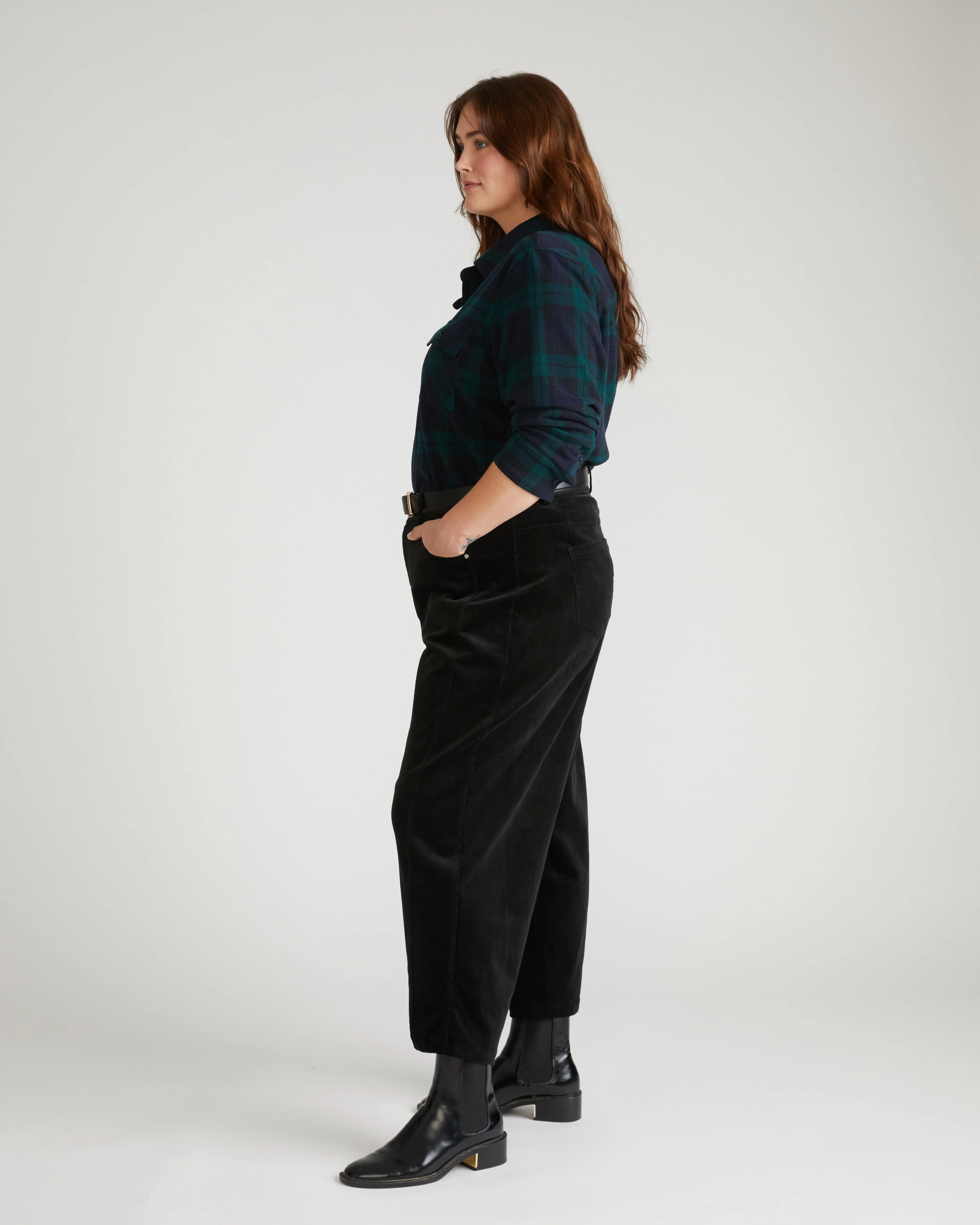 Dakota Twisted Leg Corduroy Pants - Black sold by Universal Standard product image thumbnail 2