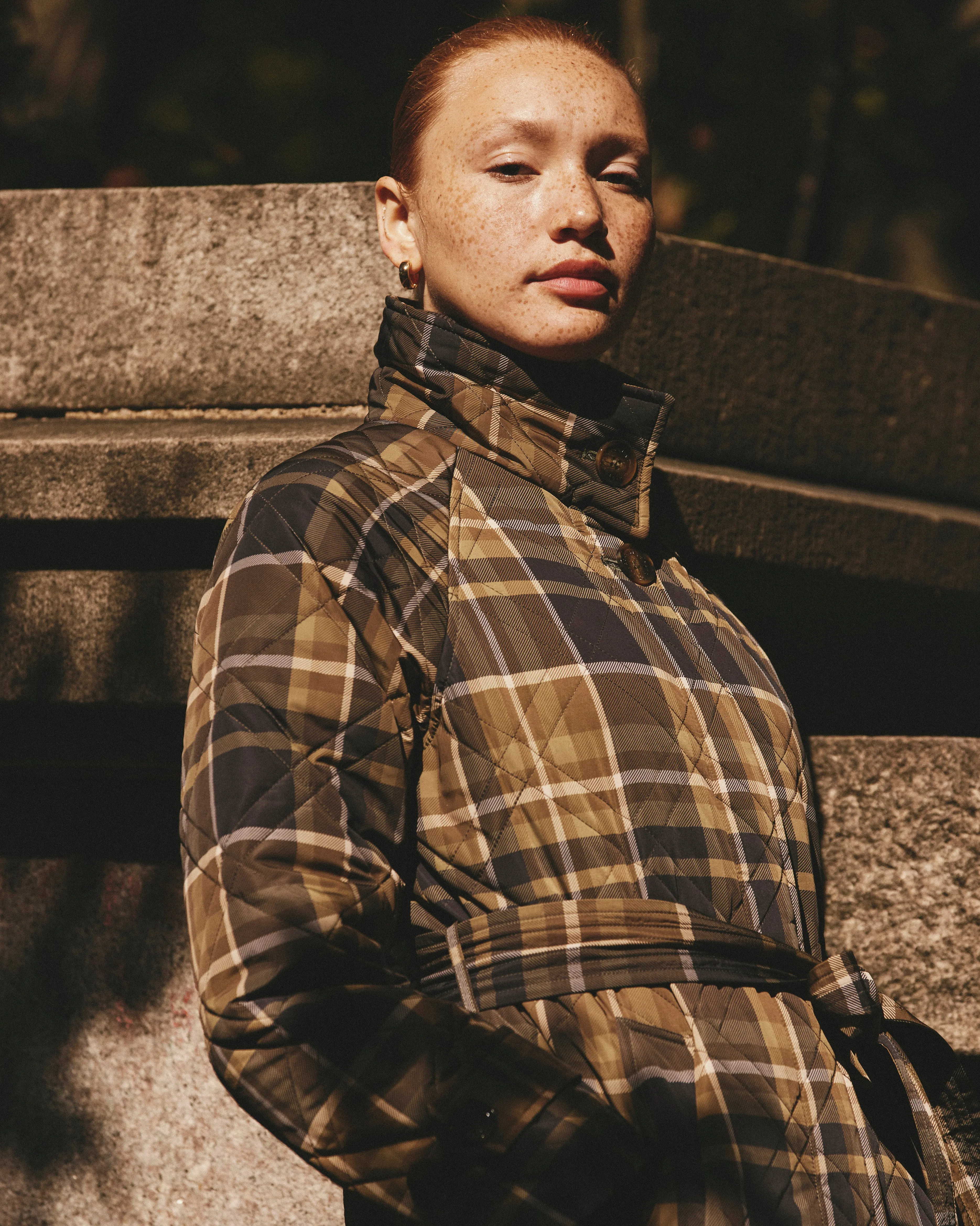 Nehra Quilted Coat - Scottish Breakfast Plaid sold by Universal Standard