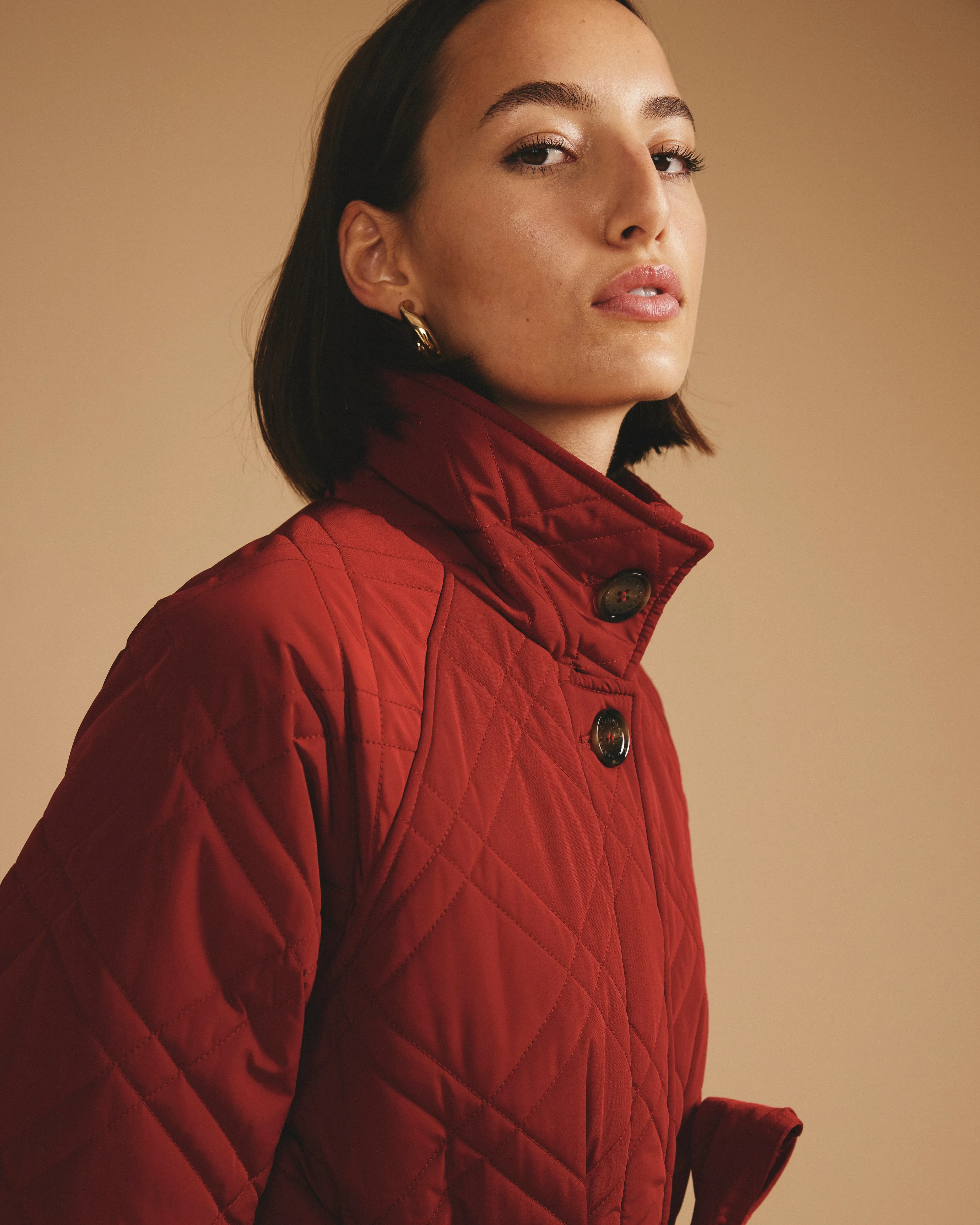 Nehra Quilted Coat - Autumnal Red sold by Universal Standard product image thumbnail 2