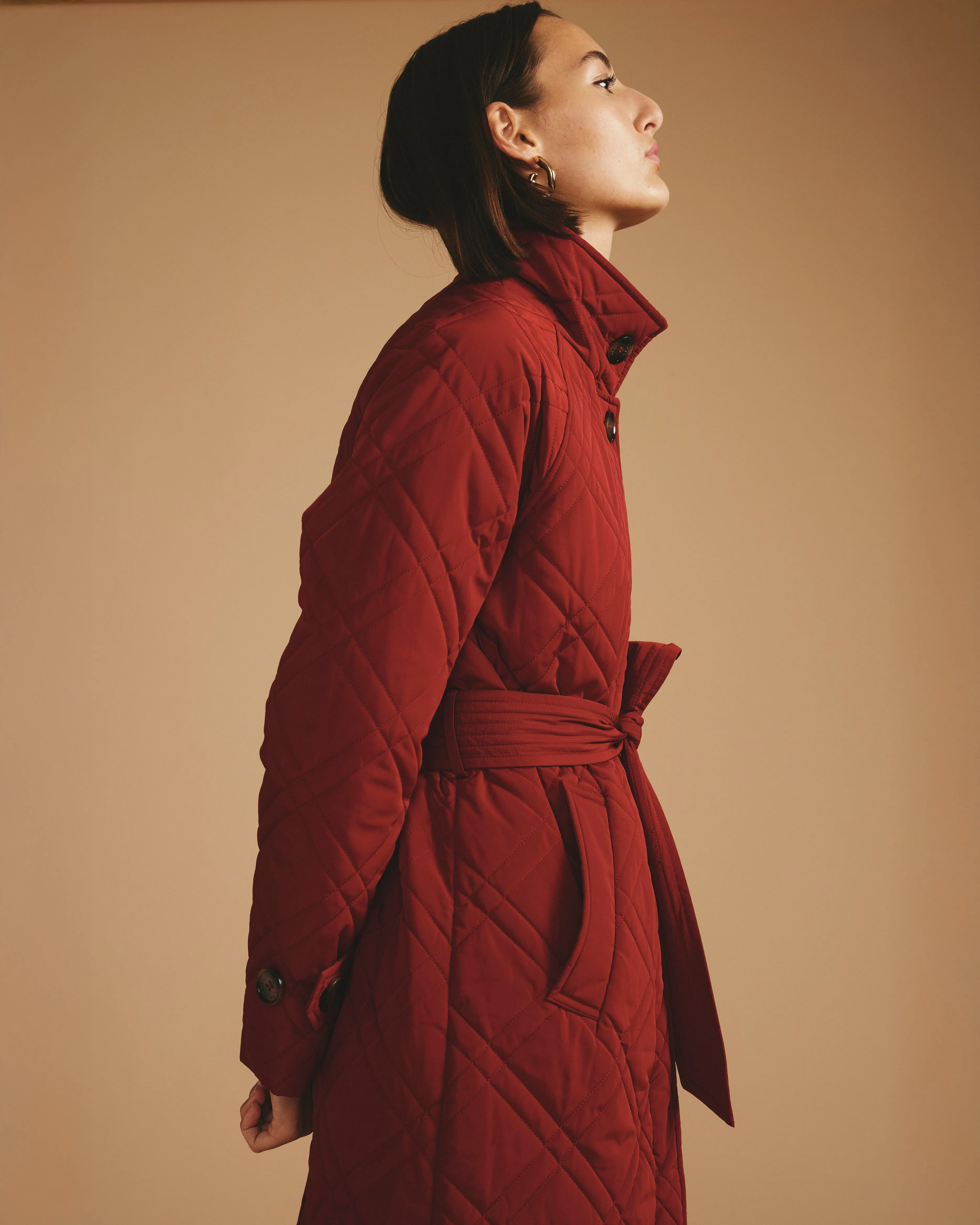 Nehra Quilted Coat - Autumnal Red sold by Universal Standard product image thumbnail 4