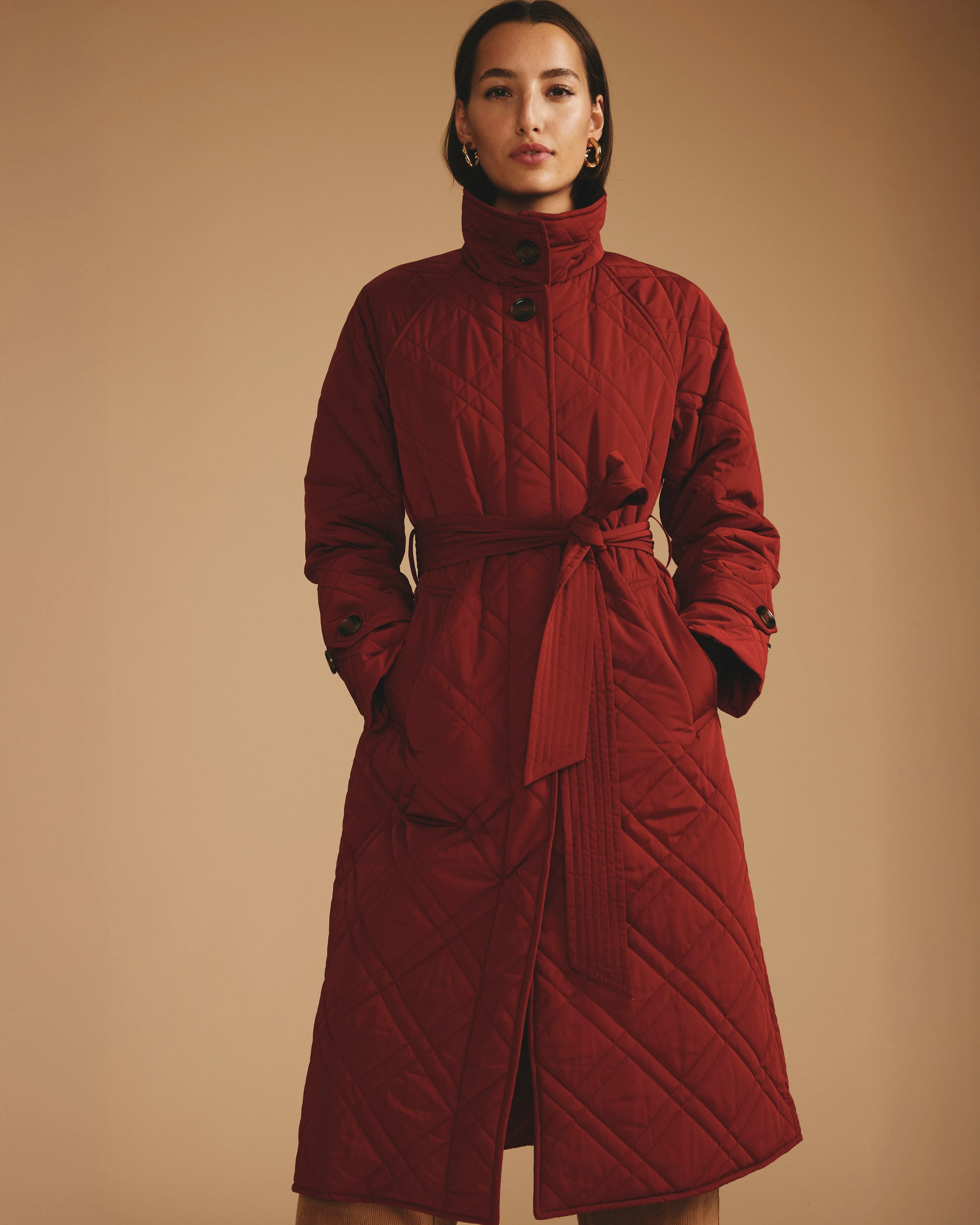 Nehra Quilted Coat - Autumnal Red sold by Universal Standard product image thumbnail 3