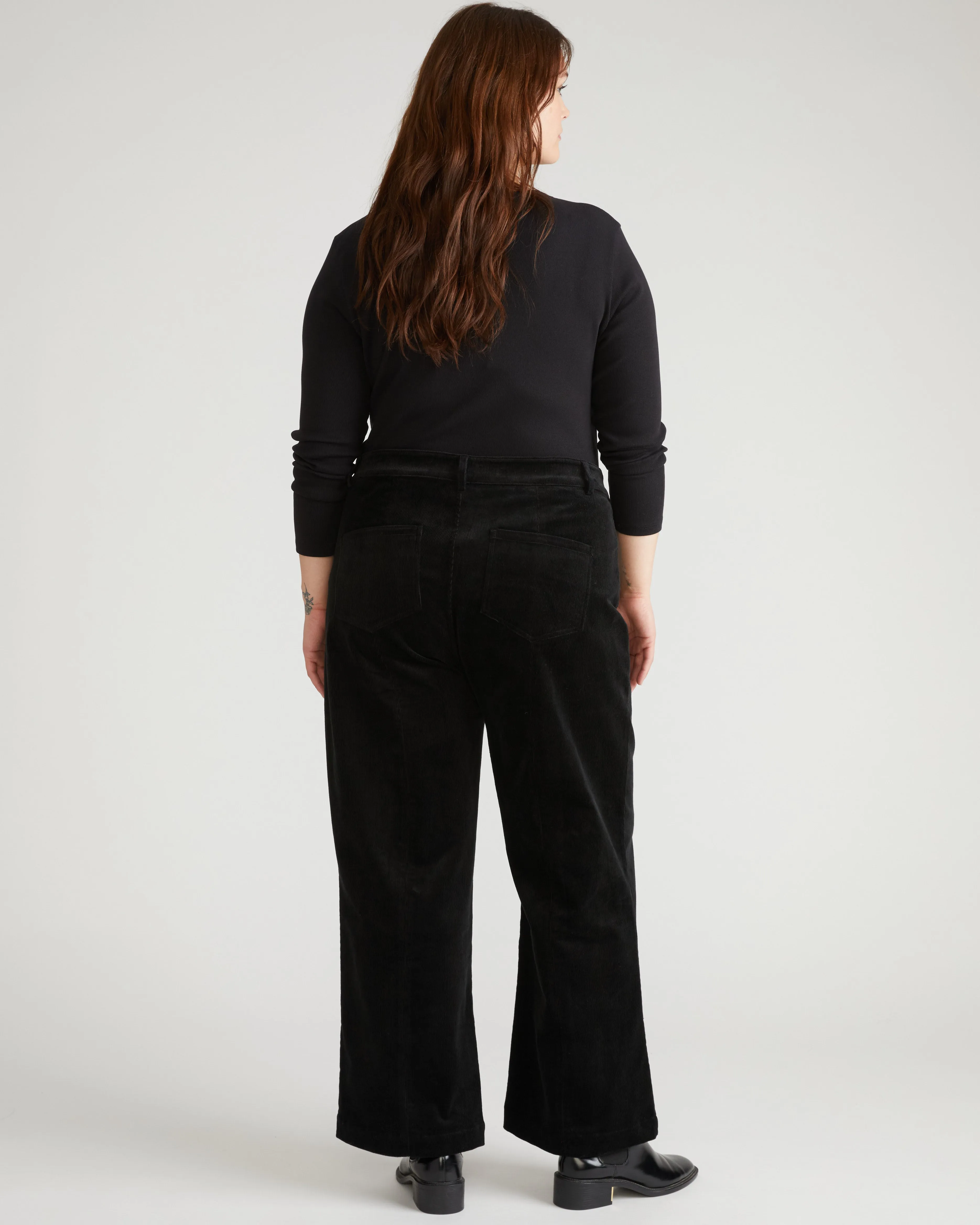 Camila Wide Leg Corduroy Pants - Black sold by Universal Standard product image thumbnail 5