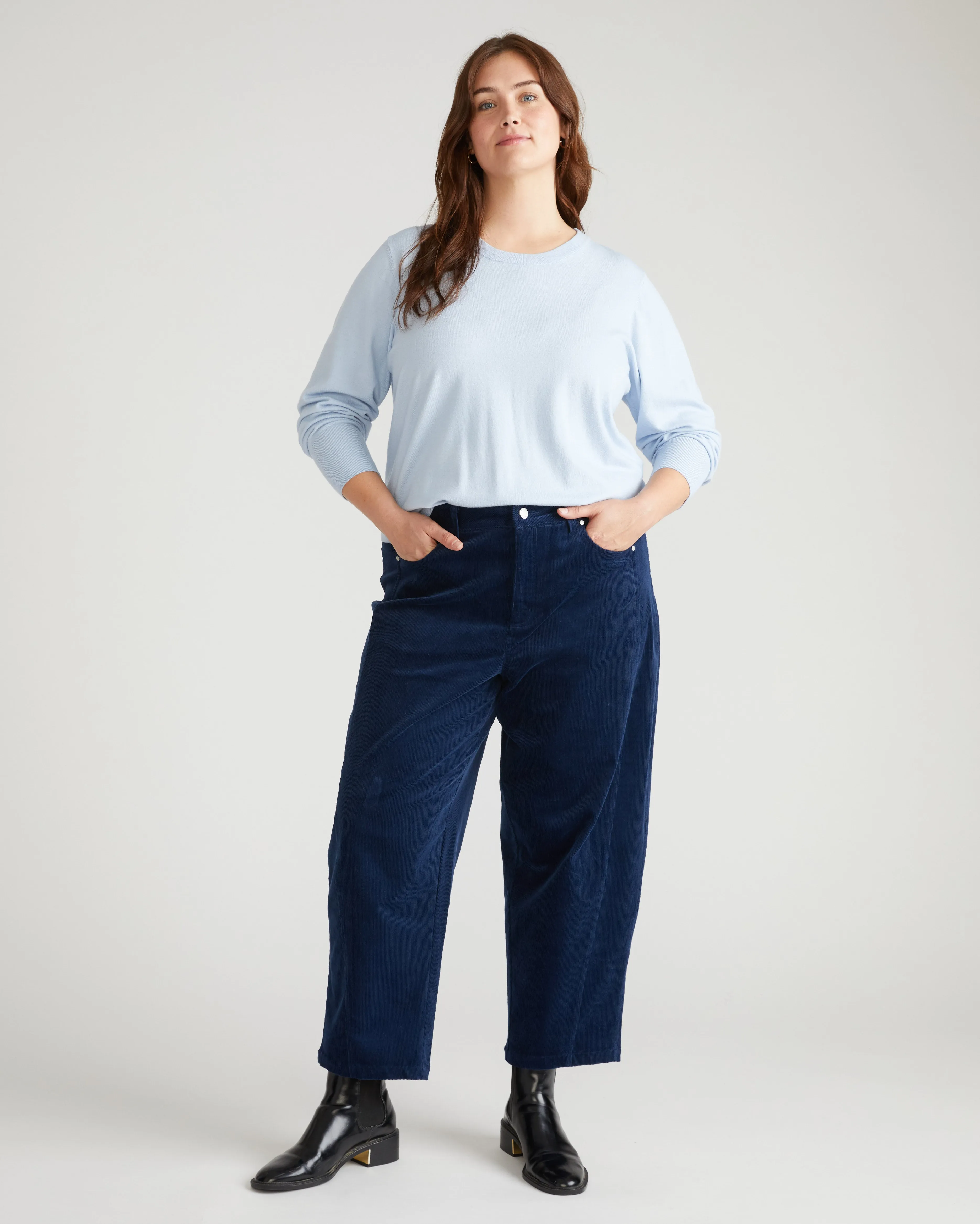 Dakota Twisted Leg Corduroy Pants - Pageant Blue sold by Universal Standard product image thumbnail 3