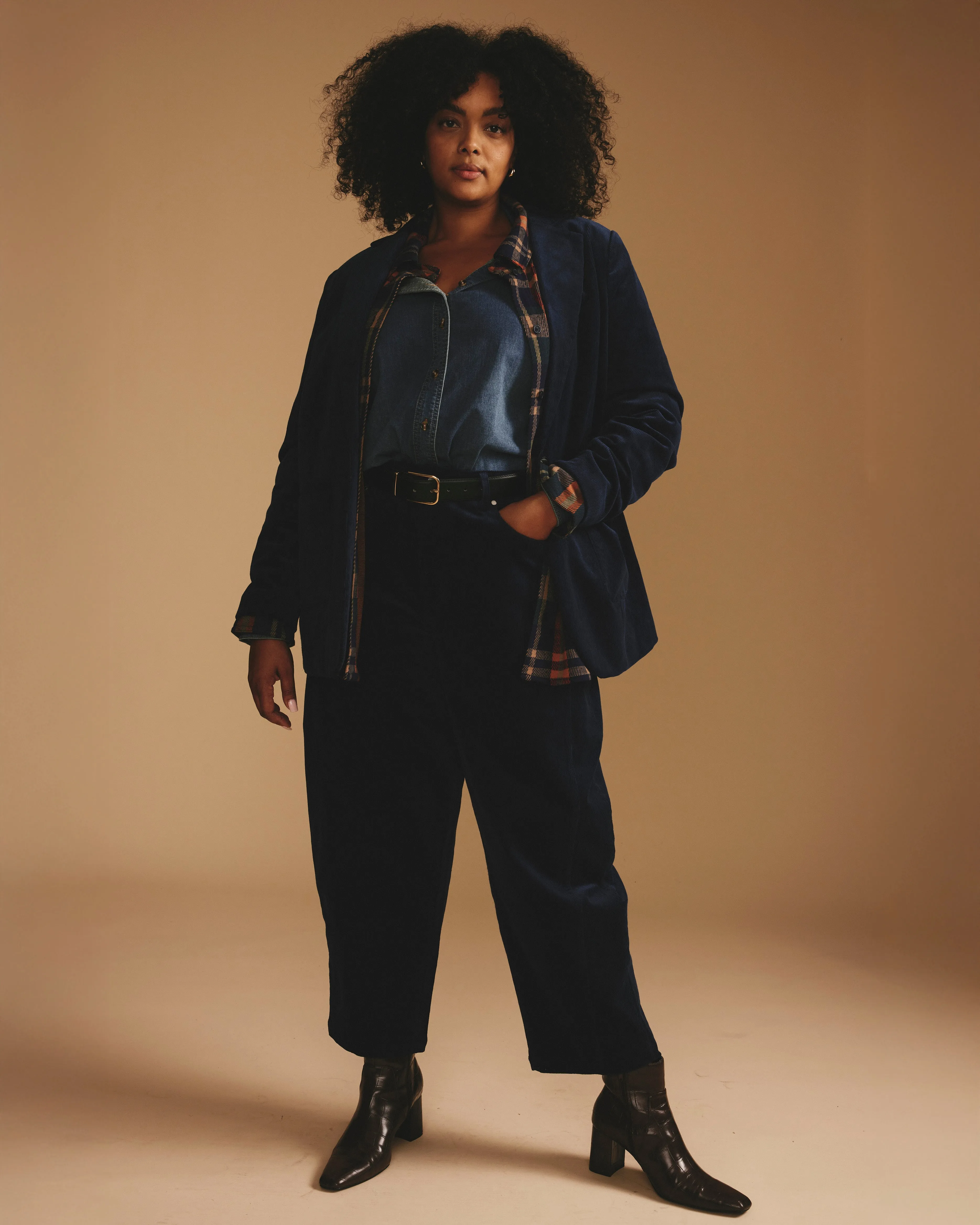 Dakota Twisted Leg Corduroy Pants - Pageant Blue sold by Universal Standard