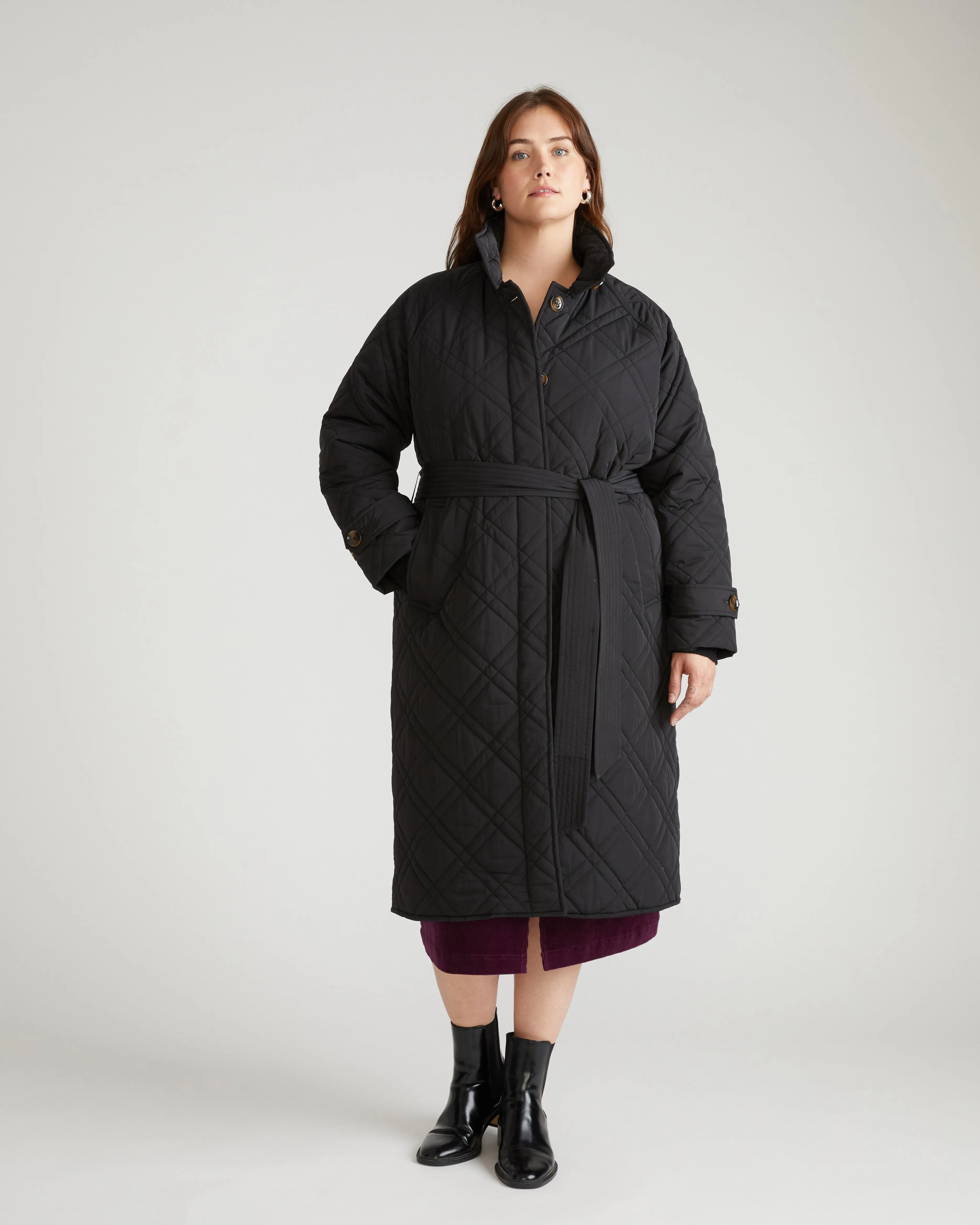 Nehra Quilted Coat - Black sold by Universal Standard product image thumbnail 2
