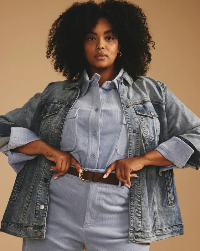 Corduroy Greenwich Jacket - Washed Rain sold by Universal Standard