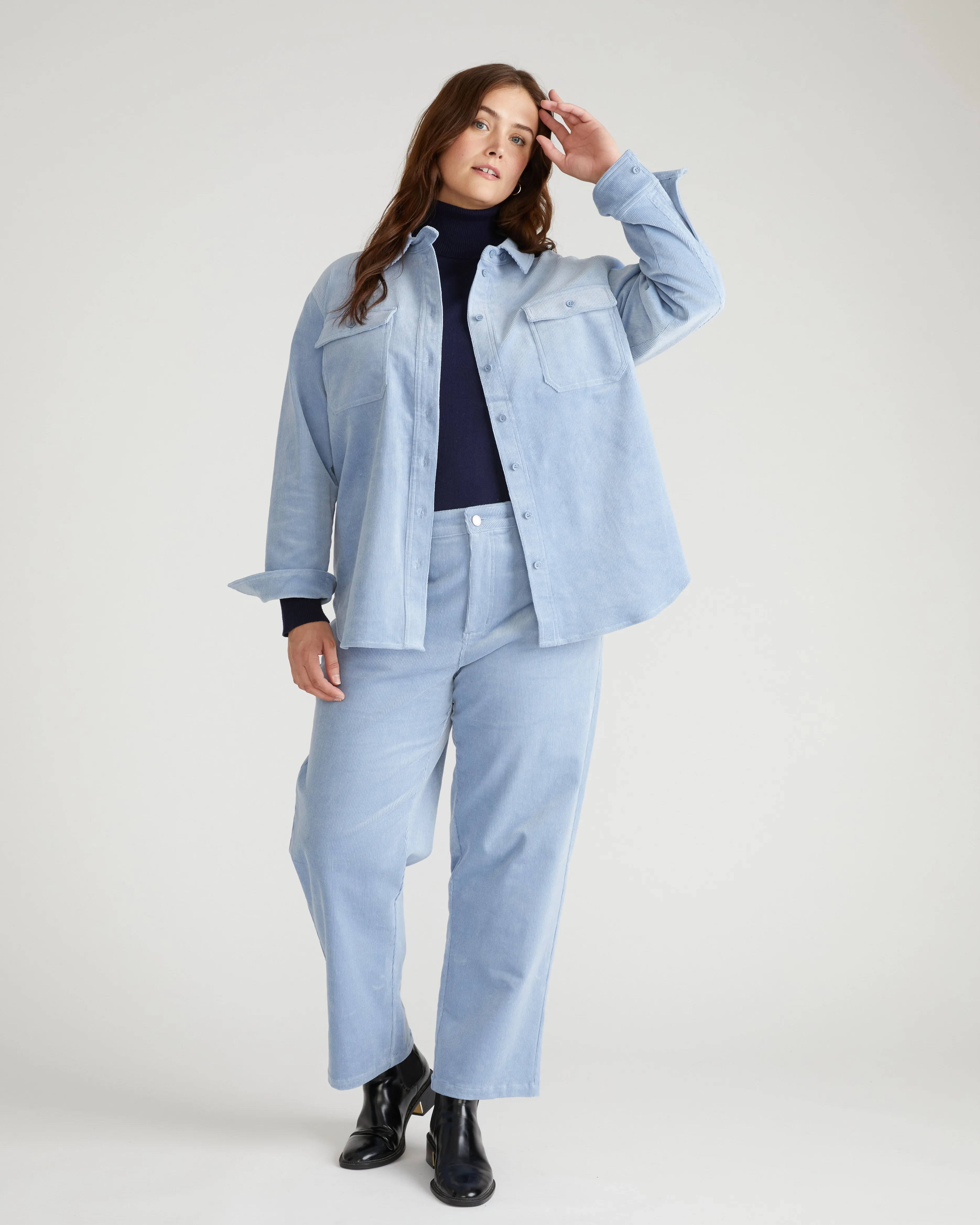 Corduroy Greenwich Jacket - Washed Rain sold by Universal Standard product image thumbnail 4