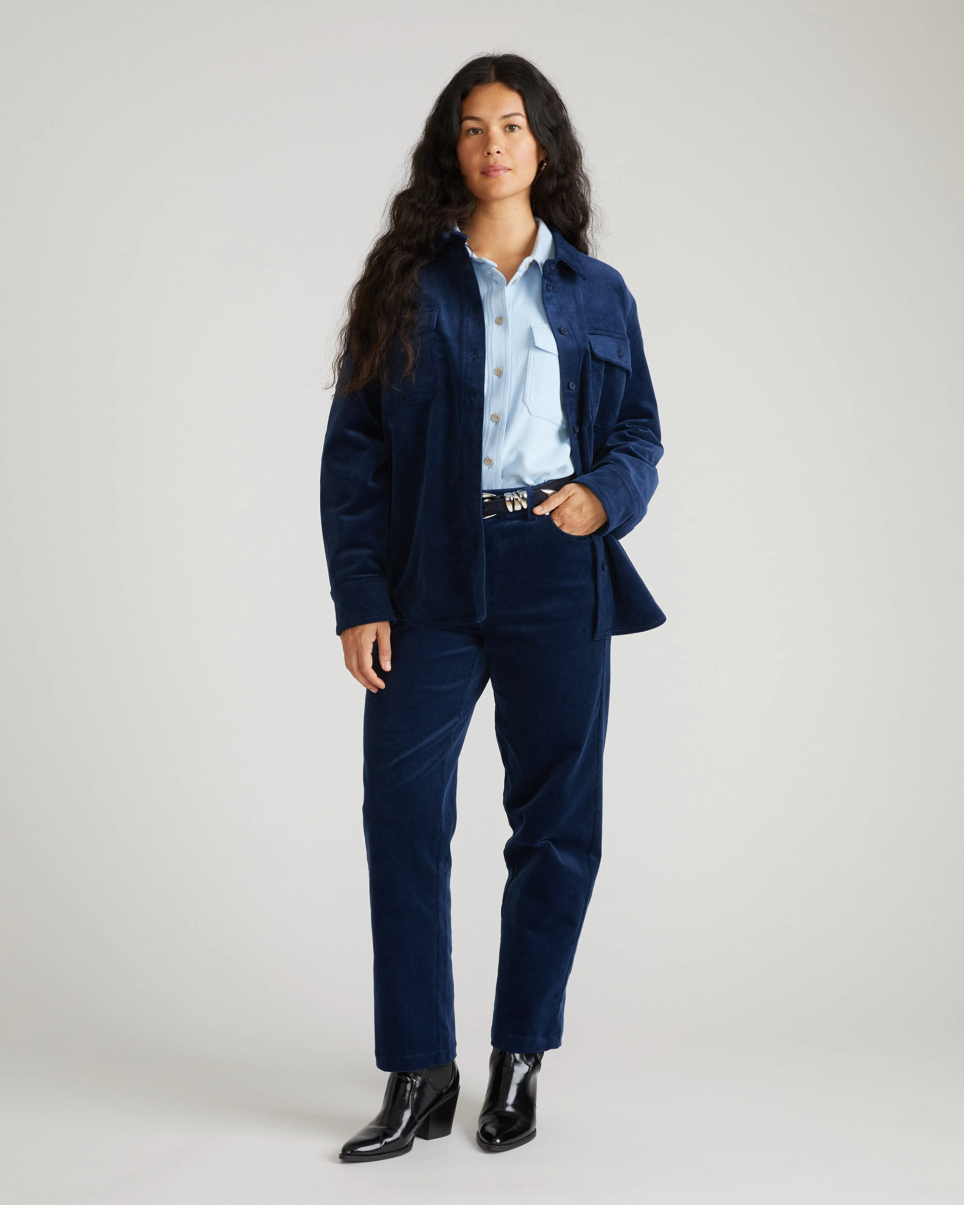 Corduroy Greenwich Jacket - Pageant Blue sold by Universal Standard product image thumbnail 4