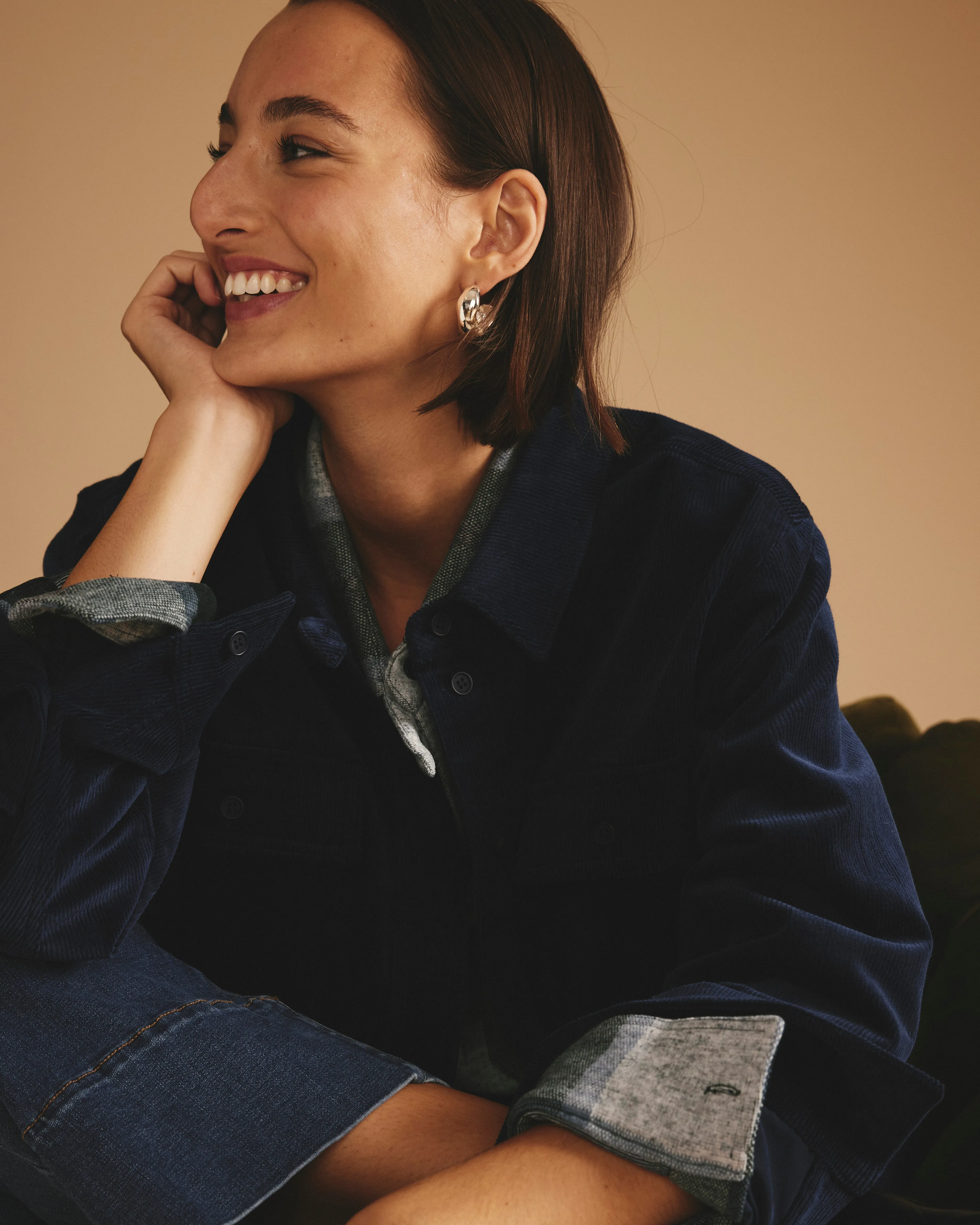 Corduroy Greenwich Jacket - Pageant Blue sold by Universal Standard product image thumbnail 2