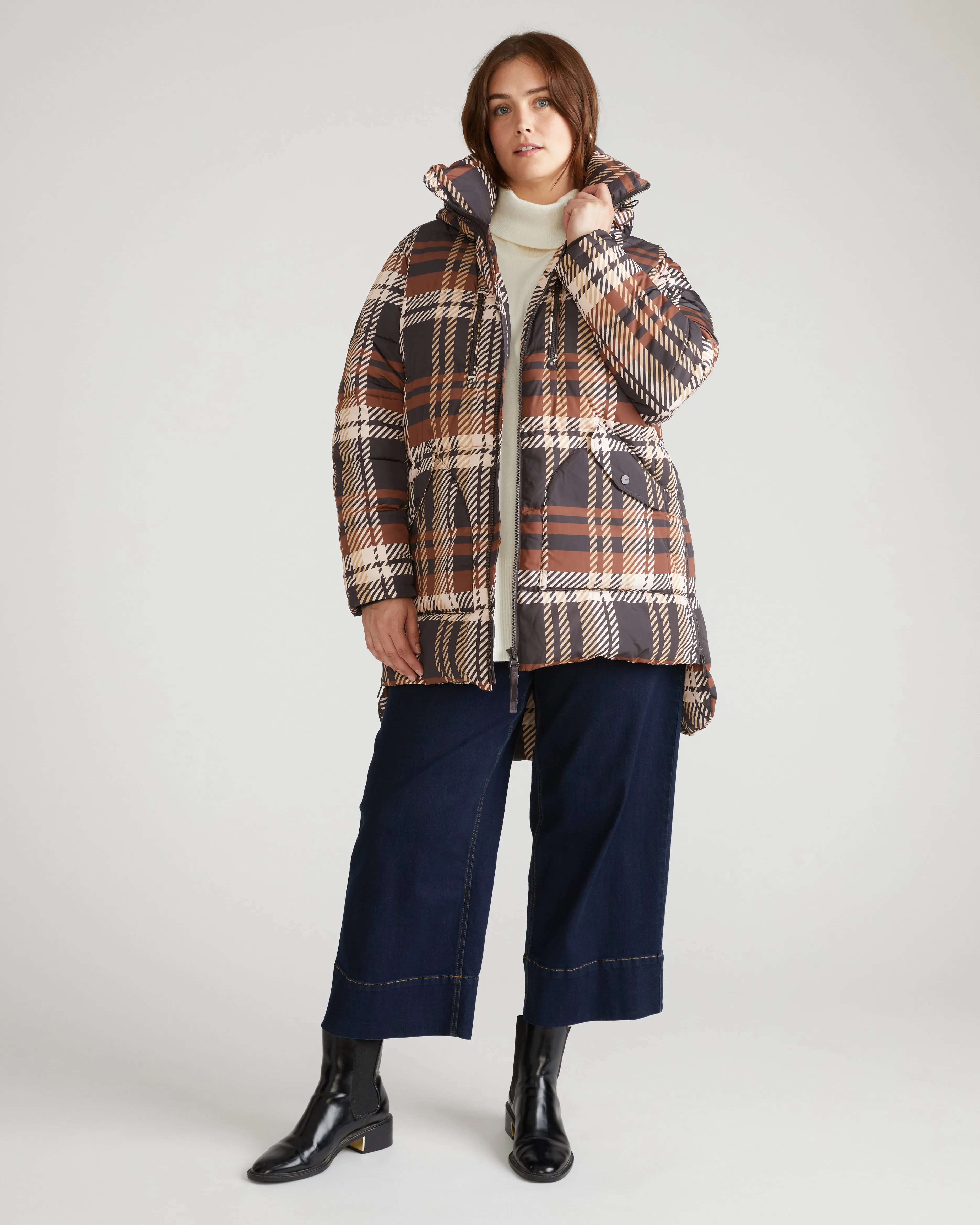 Matterhorn Mid Hooded Puffer - Brindle Chai sold by Universal Standard product image thumbnail 3