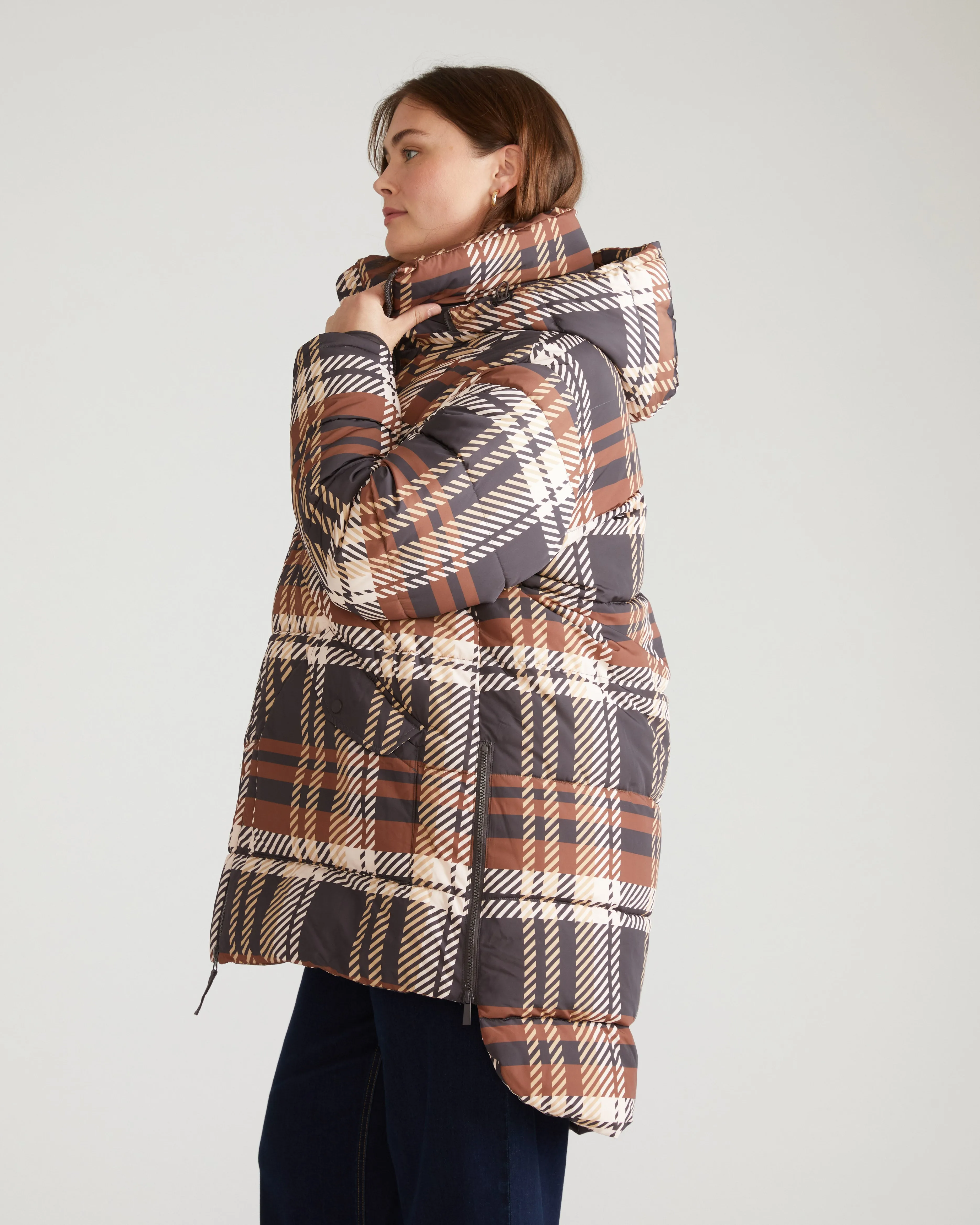 Matterhorn Mid Hooded Puffer - Brindle Chai sold by Universal Standard product image thumbnail 4