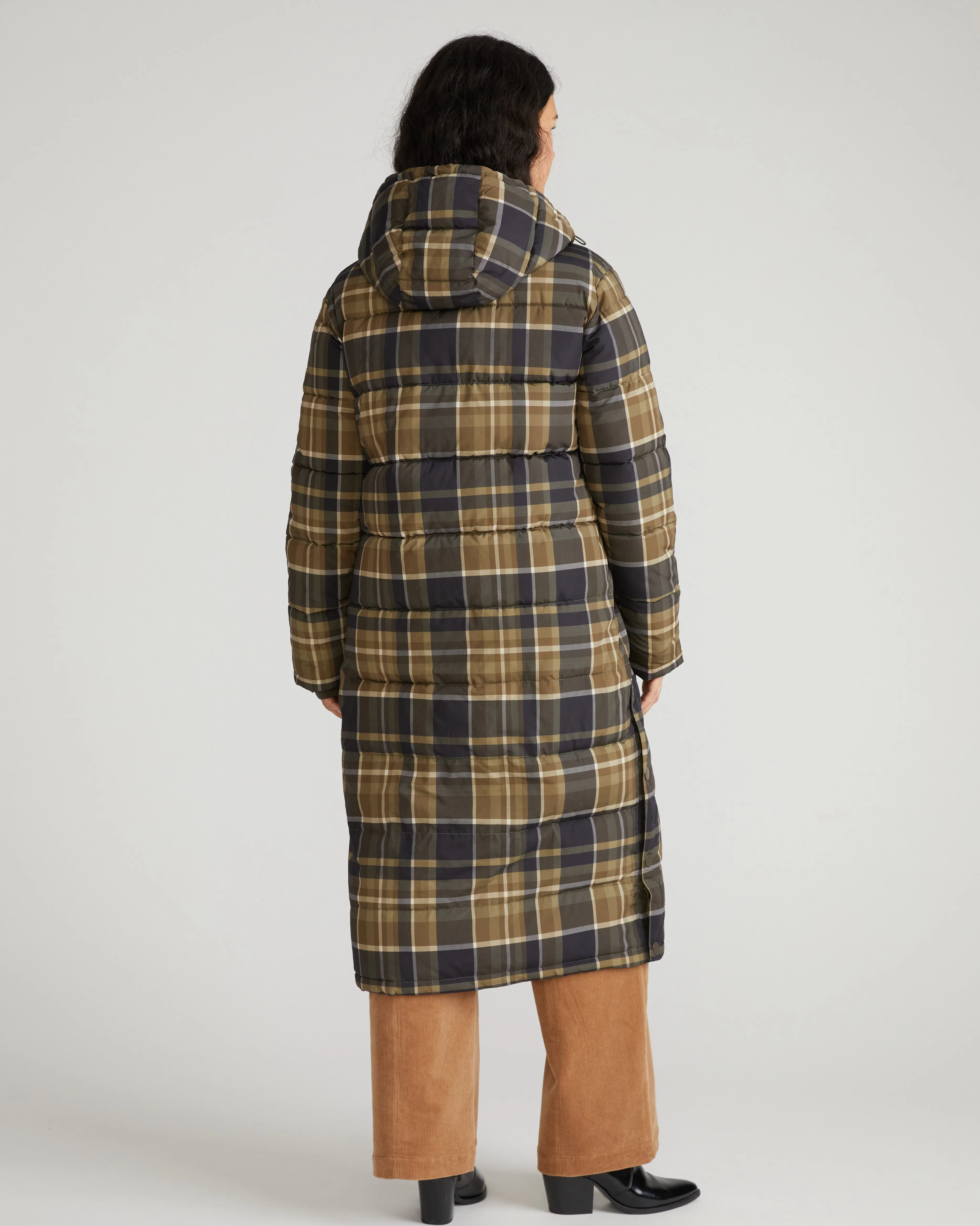 Everest Long Hooded Puffer 2 - Scottish Breakfast Plaid sold by Universal Standard product image thumbnail 4