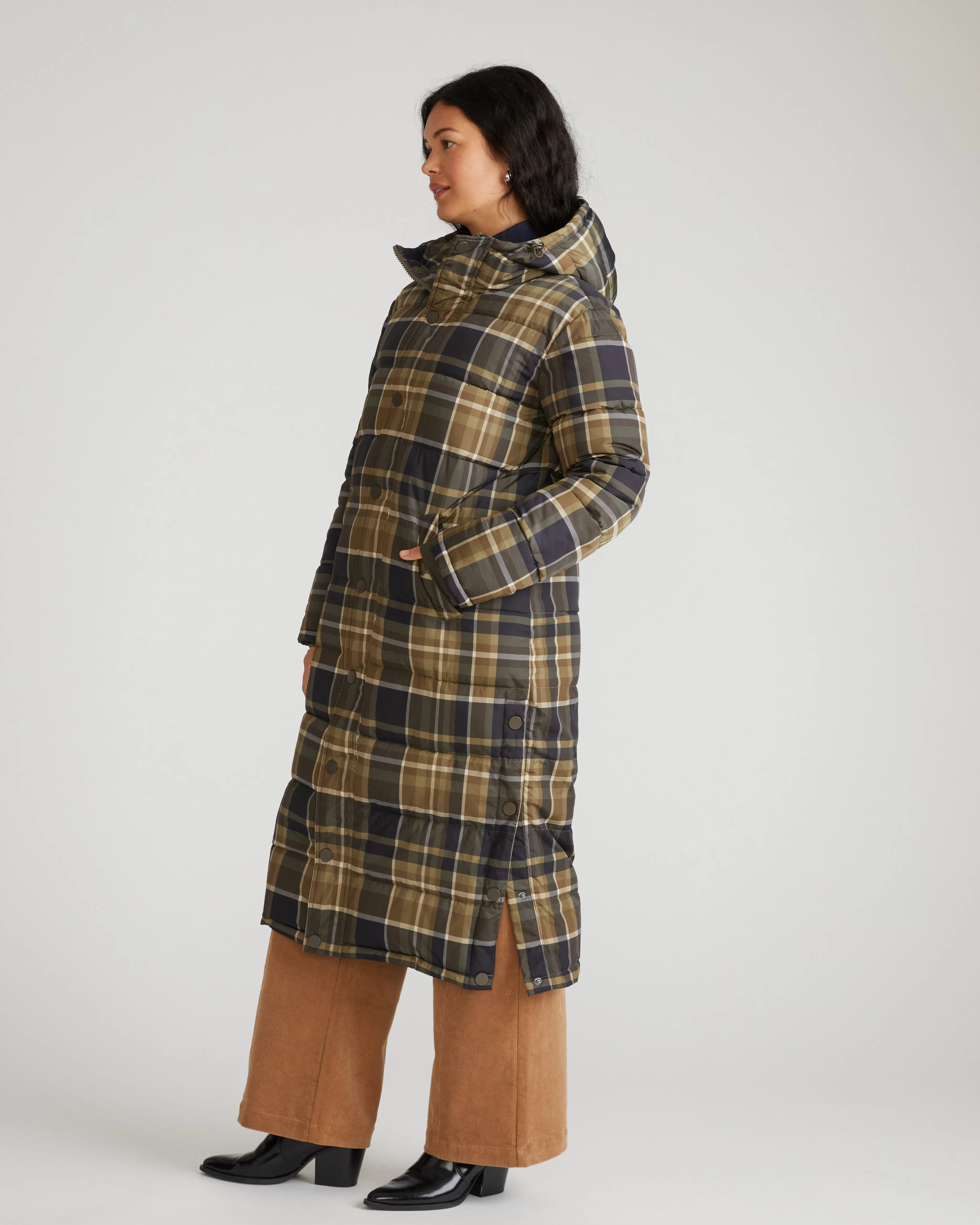 Everest Long Hooded Puffer 2 - Scottish Breakfast Plaid sold by Universal Standard product image thumbnail 3