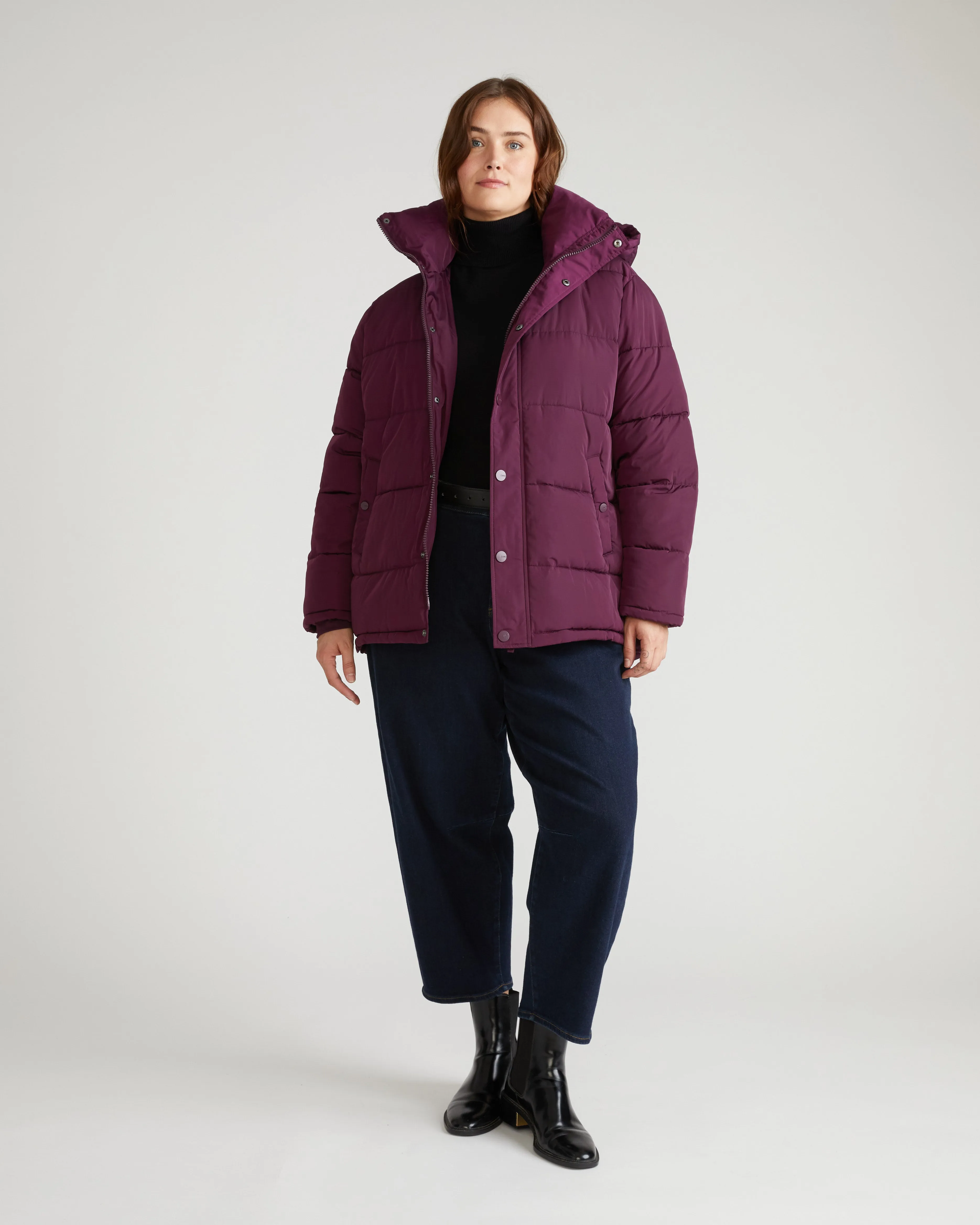 Rainier Short Hooded Puffer - Gamay sold by Universal Standard product image thumbnail 2