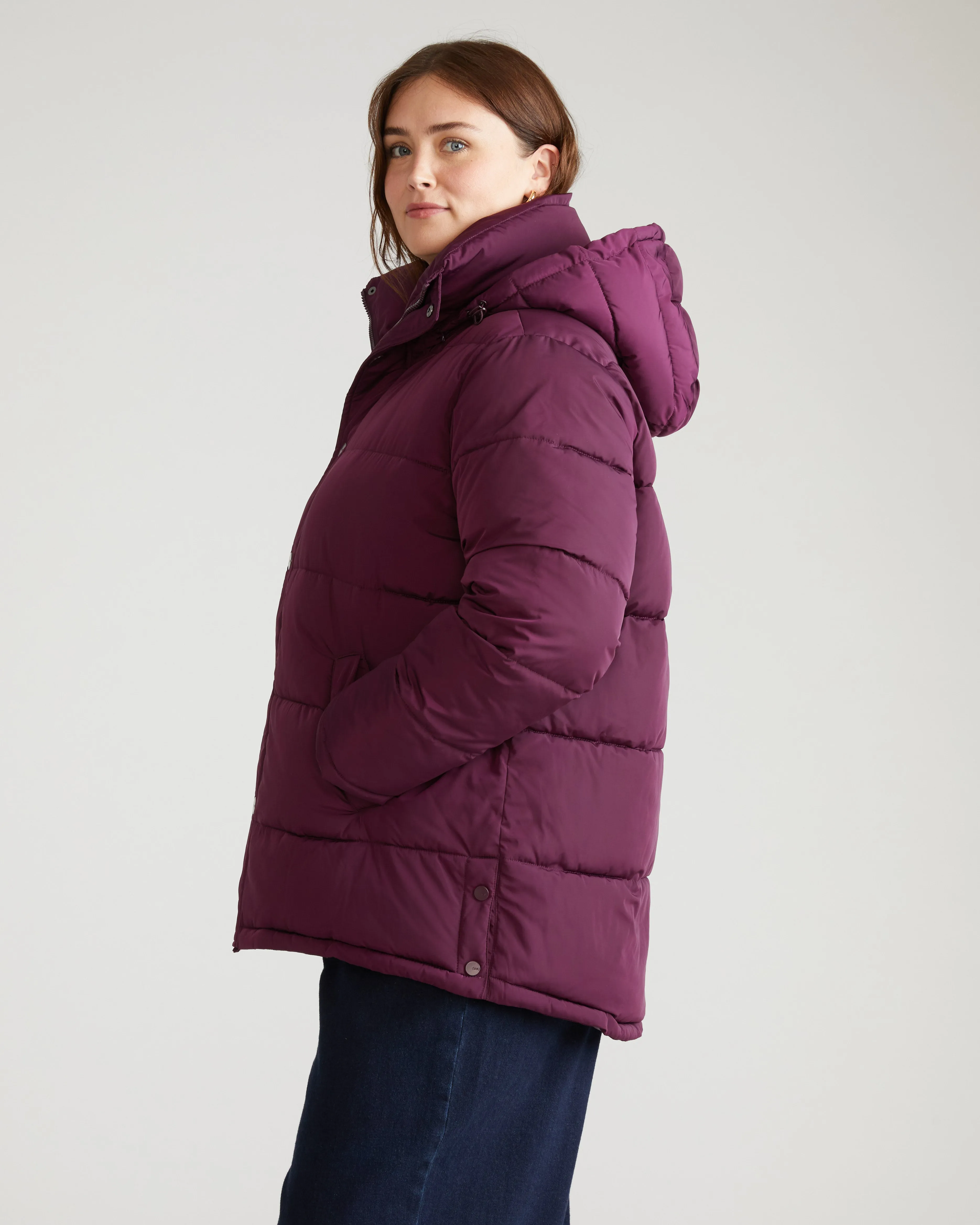 Rainier Short Hooded Puffer - Gamay sold by Universal Standard product image thumbnail 3