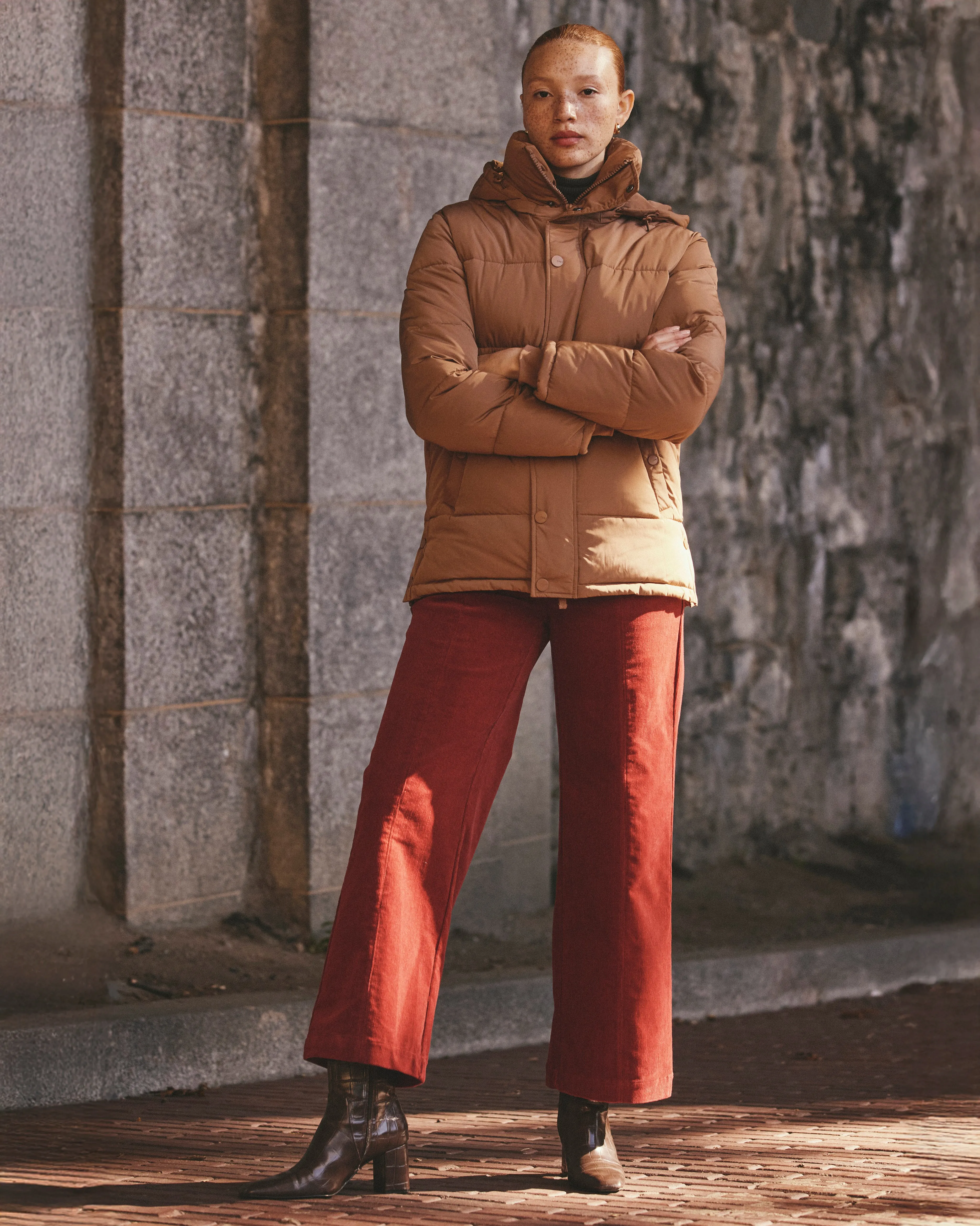 Rainier Short Hooded Puffer - Classic Camel sold by Universal Standard product image thumbnail 2