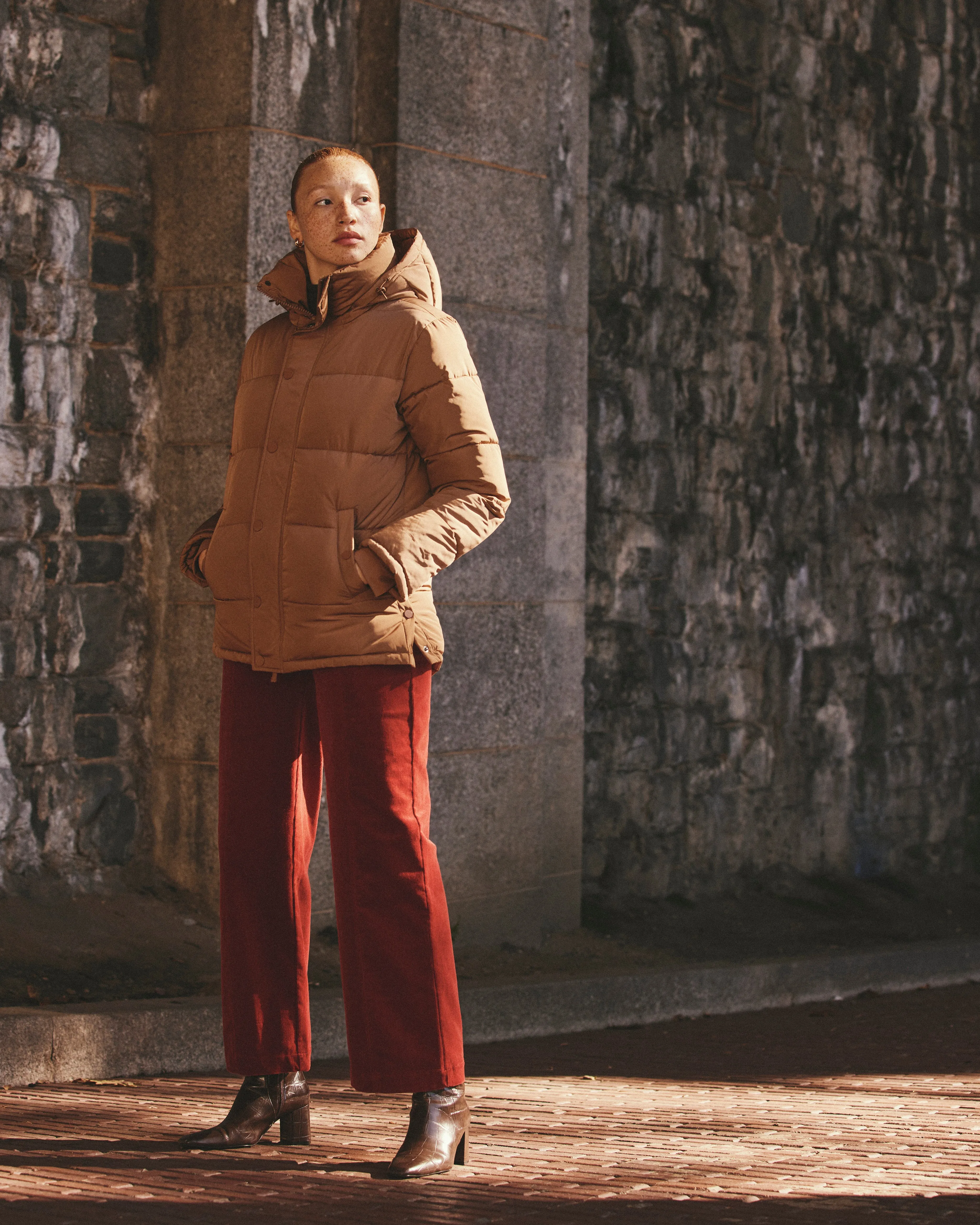 Rainier Short Hooded Puffer - Classic Camel sold by Universal Standard product image thumbnail 3