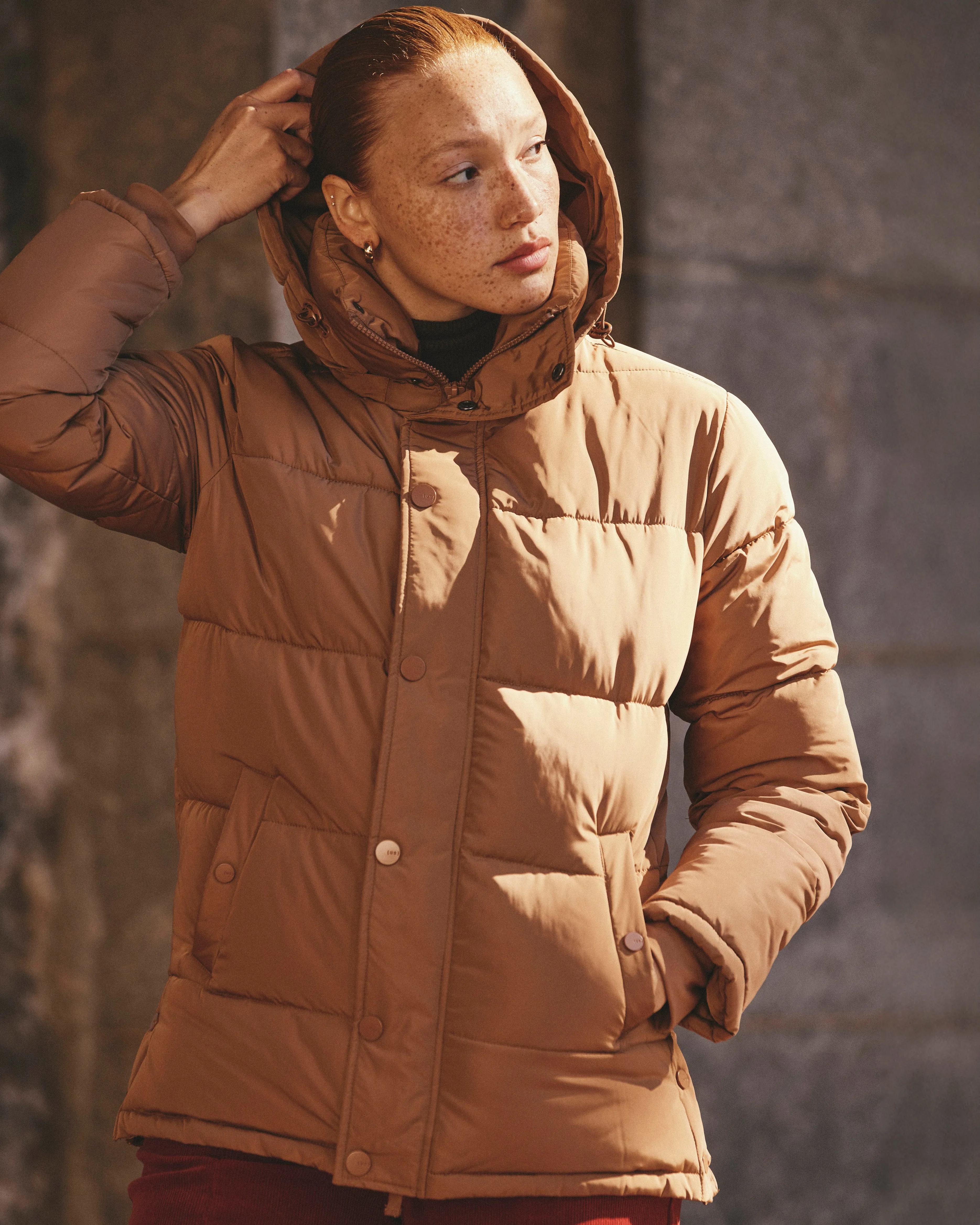 Rainier Short Hooded Puffer - Classic Camel sold by Universal Standard product image thumbnail 5