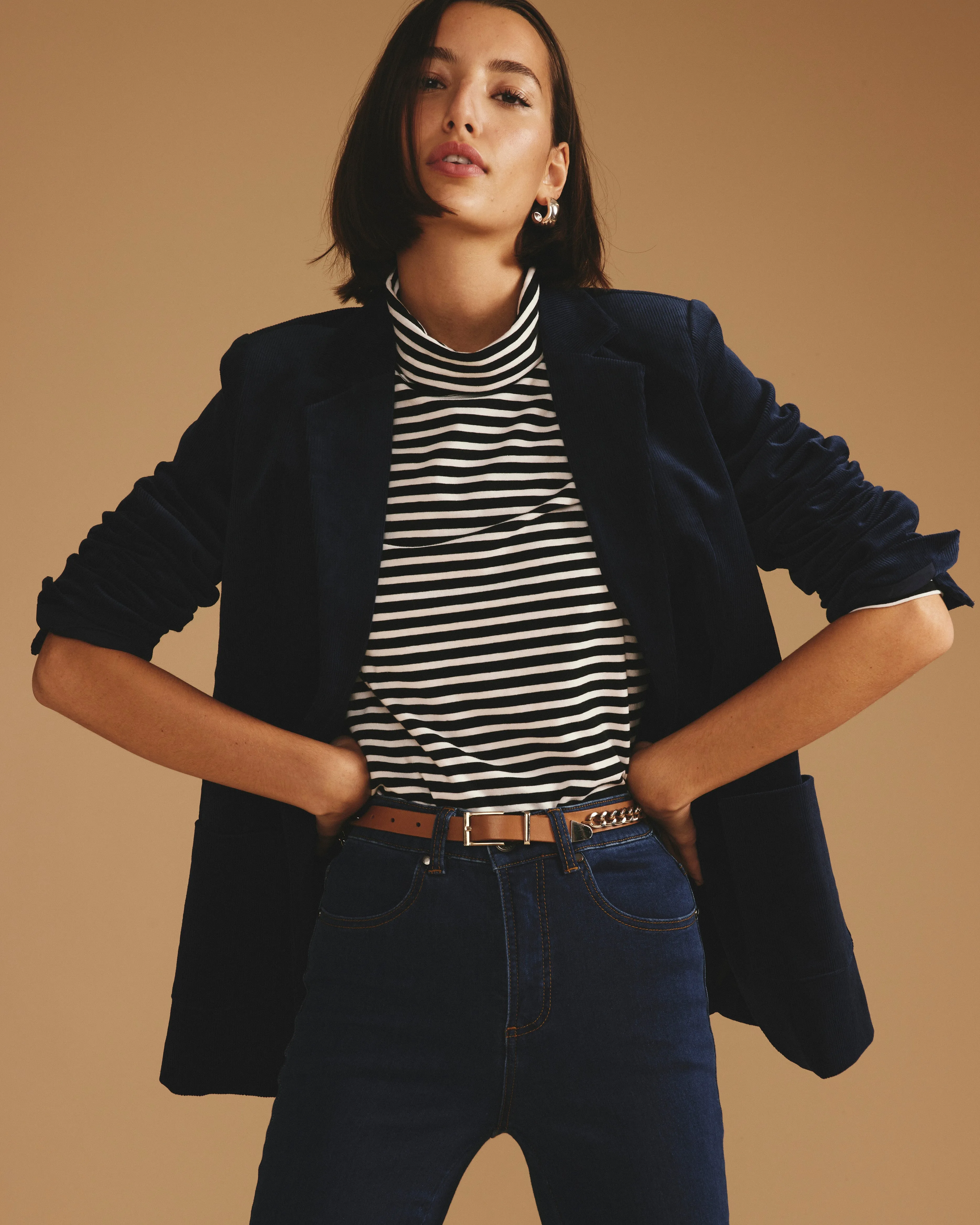 Davis Corduroy Blazer - Pageant Blue sold by Universal Standard