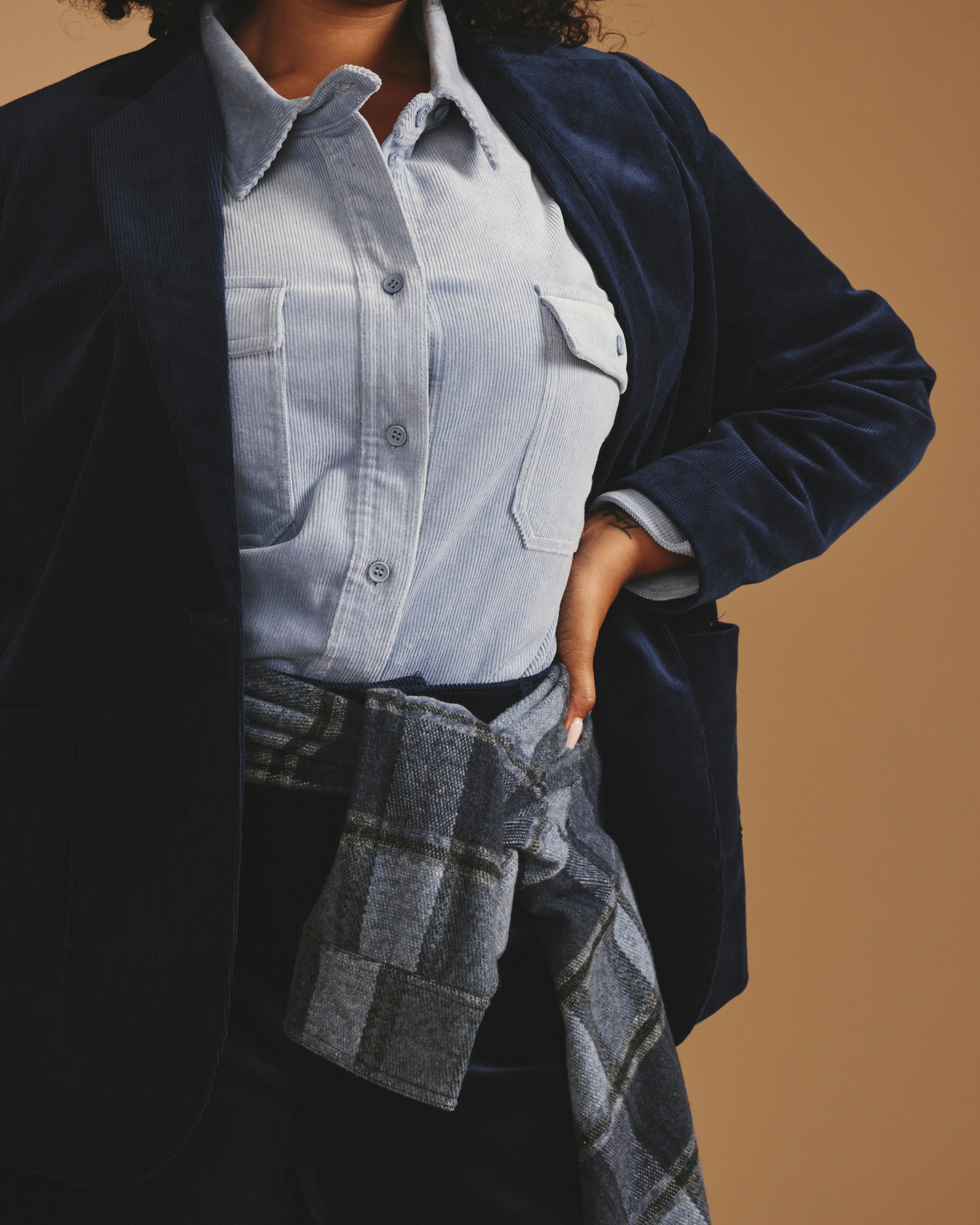 Davis Corduroy Blazer - Pageant Blue sold by Universal Standard product image thumbnail 5