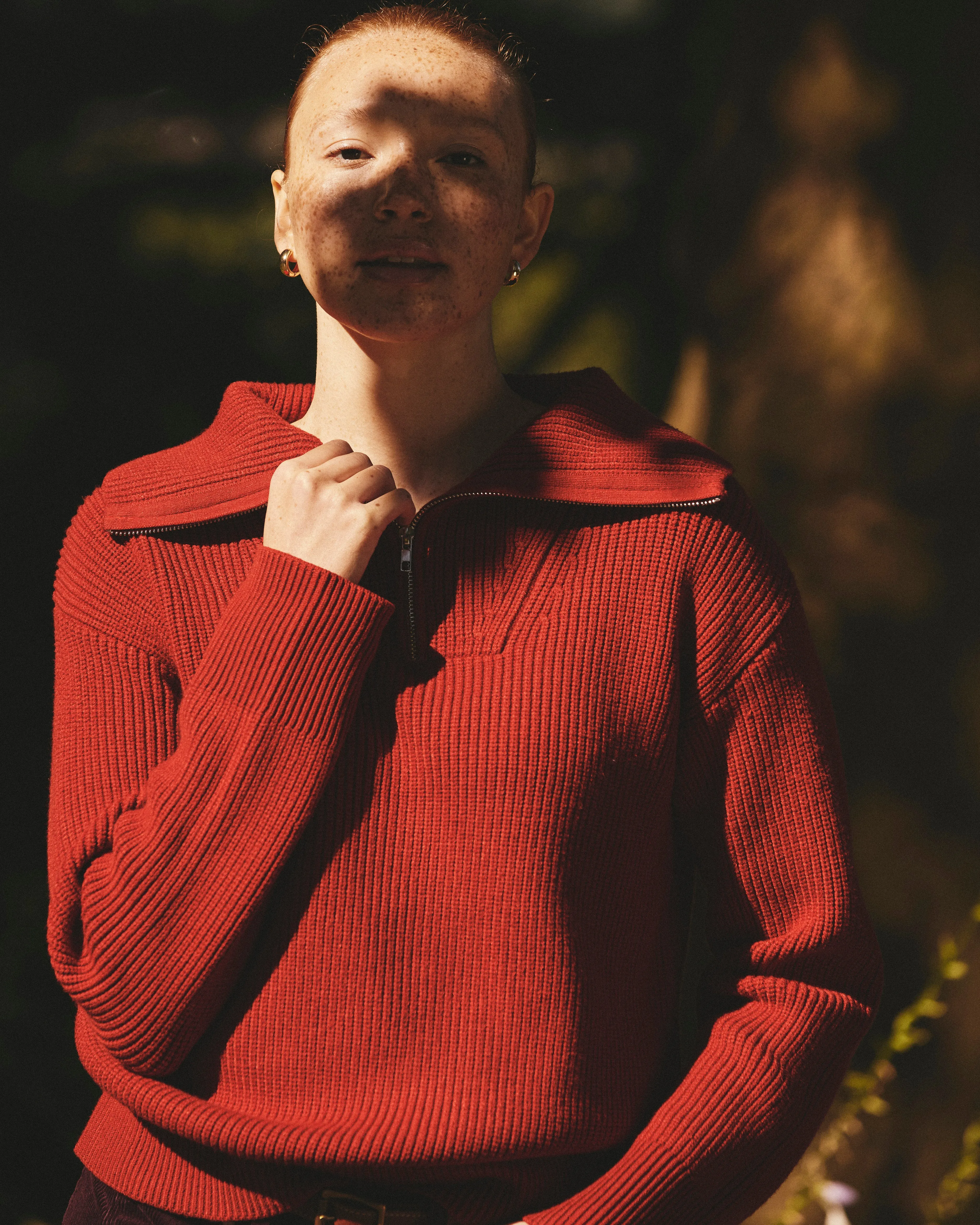 Brenda Zip Sweater - Autumnal Red sold by Universal Standard product image thumbnail 4