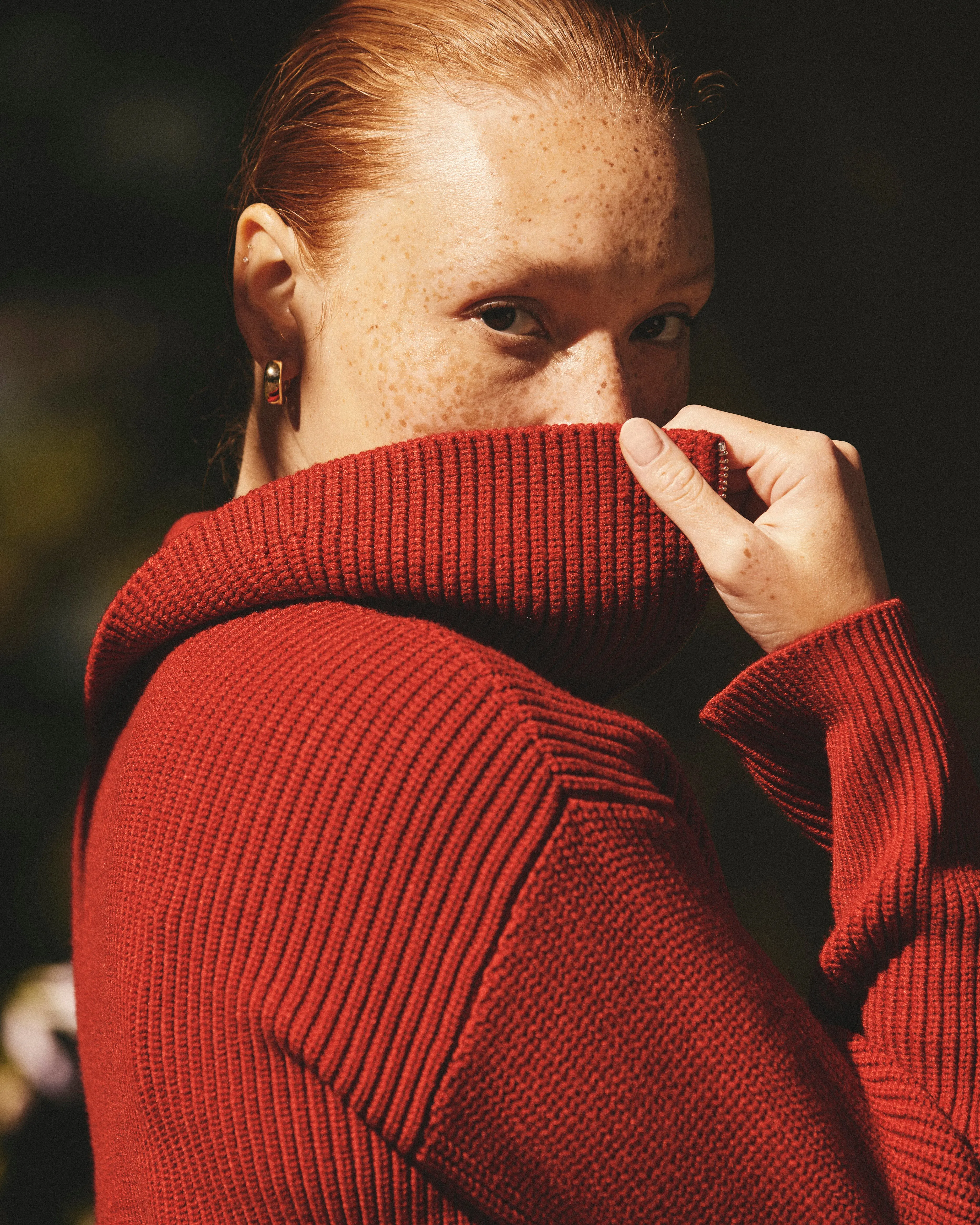 Brenda Zip Sweater - Autumnal Red sold by Universal Standard product image thumbnail 3