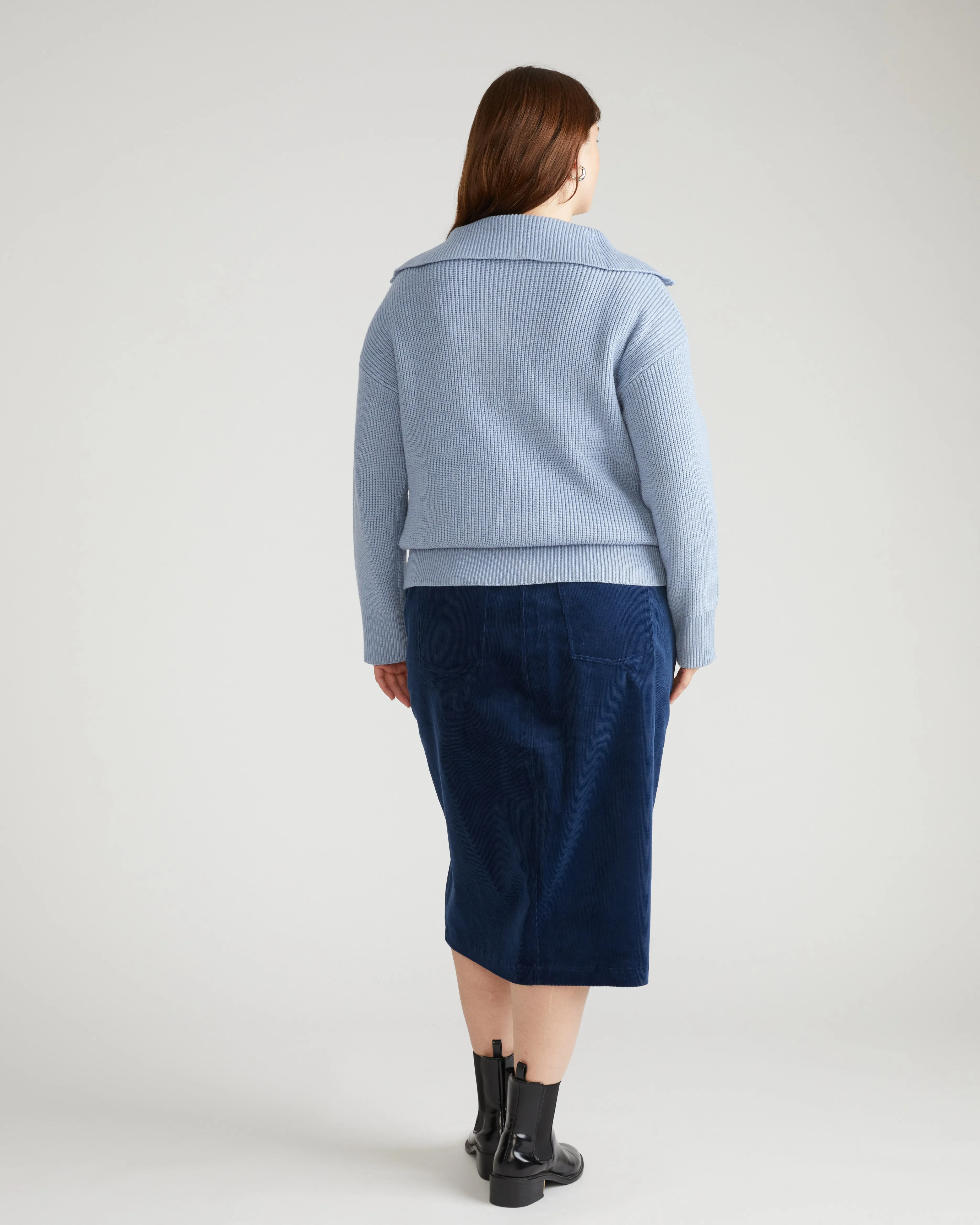 Brenda Zip Sweater - Blue Grey sold by Universal Standard product image thumbnail 5