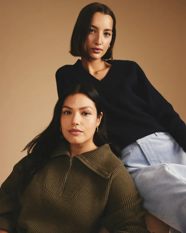 Brenda Zip Sweater - Camo sold by Universal Standard