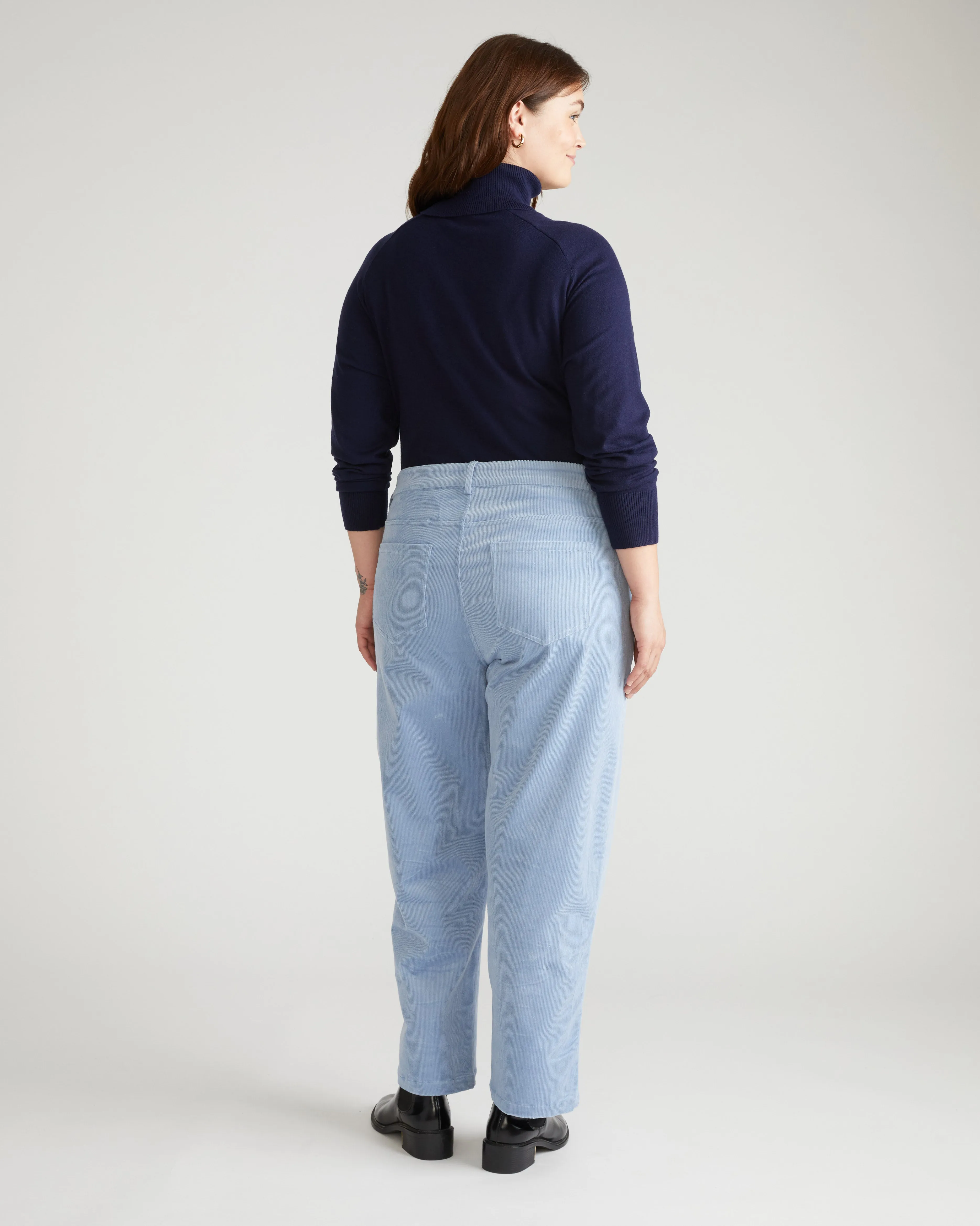 Cassidy High Rise Straight Corduroy Pants - Washed Rain sold by Universal Standard product image thumbnail 4