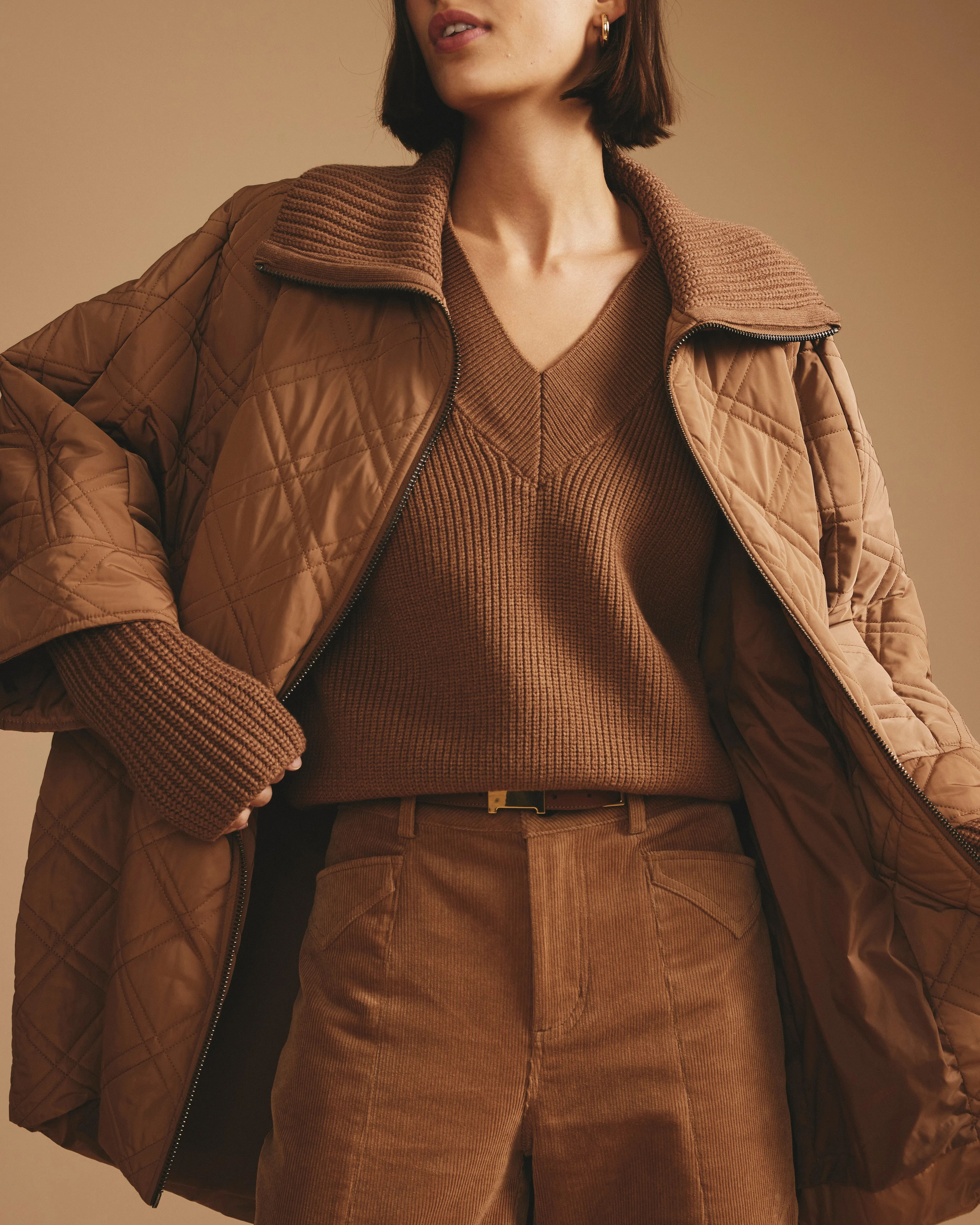 Tori V Neck Sweater - Classic Camel sold by Universal Standard product image thumbnail 5