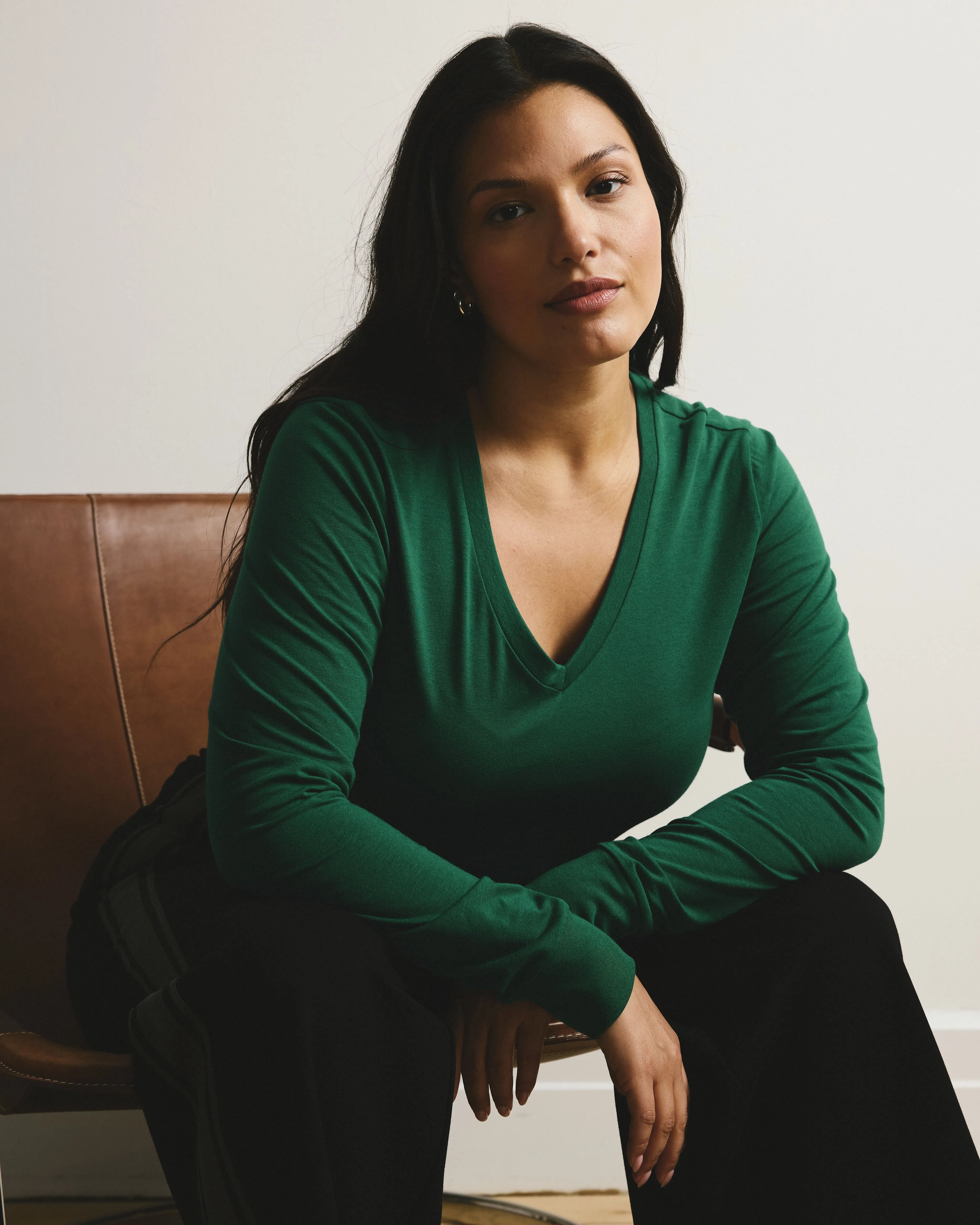 Long Sleeve V Rex - Aventurine sold by Universal Standard product image thumbnail 3