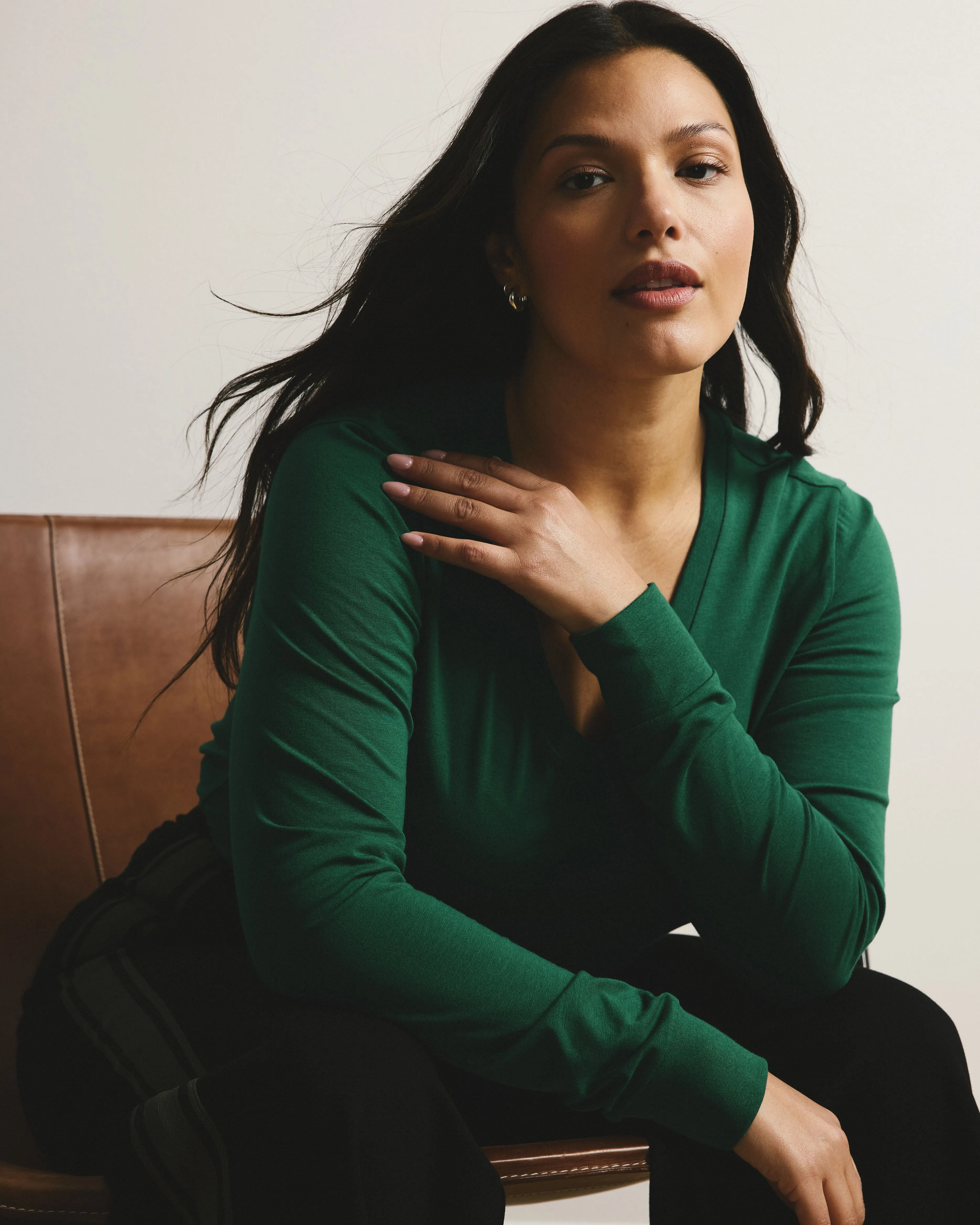 Long Sleeve V Rex - Aventurine sold by Universal Standard product image thumbnail 2