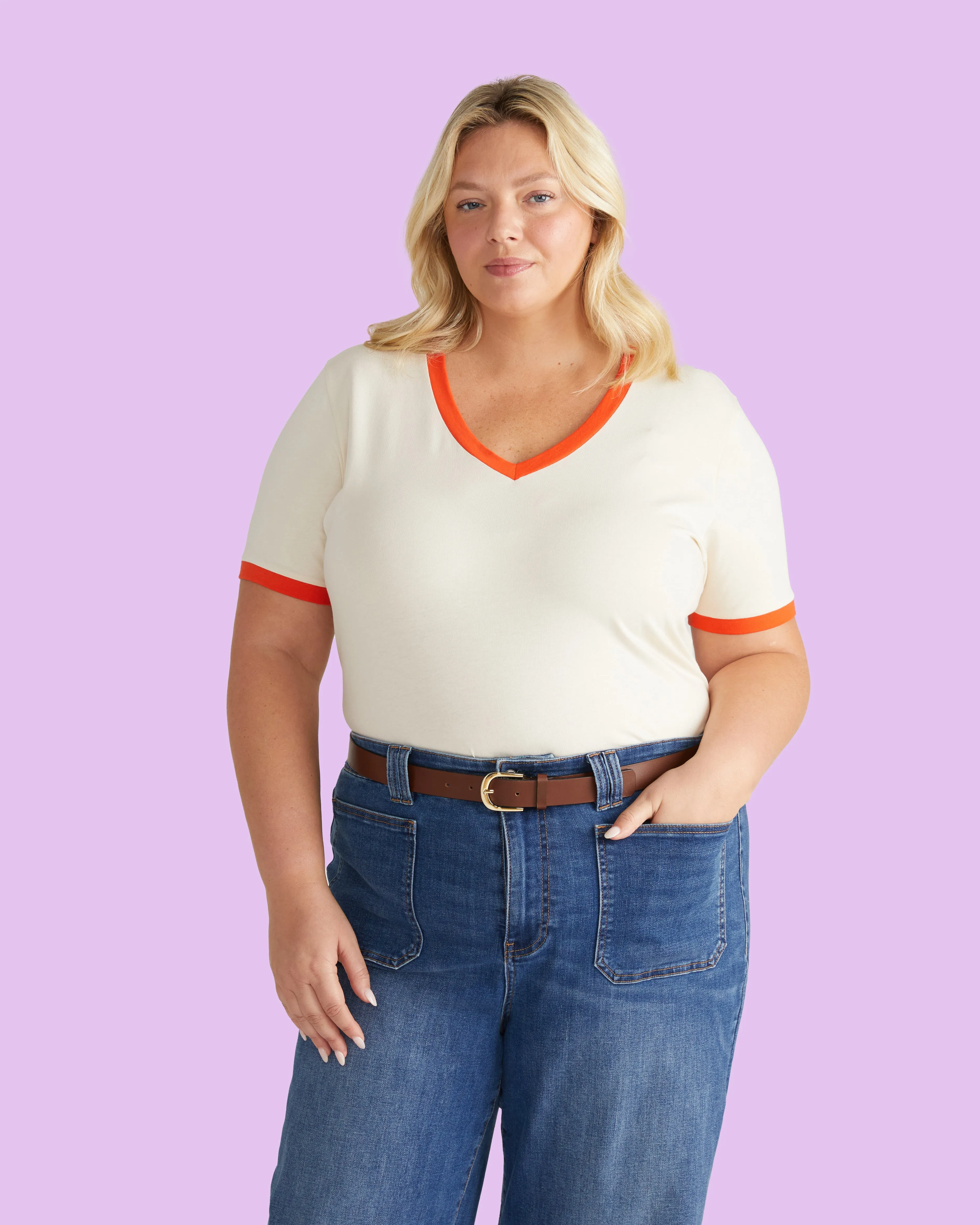 V Rex - Chamomile/Poppy Trim sold by Universal Standard